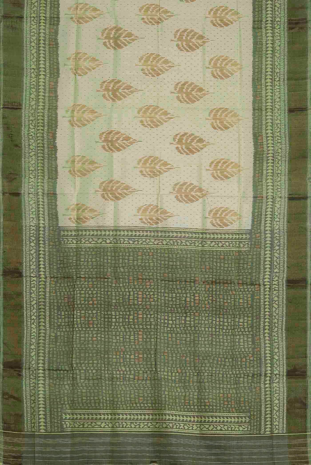 Cream Rajkot Patola Silk Saree