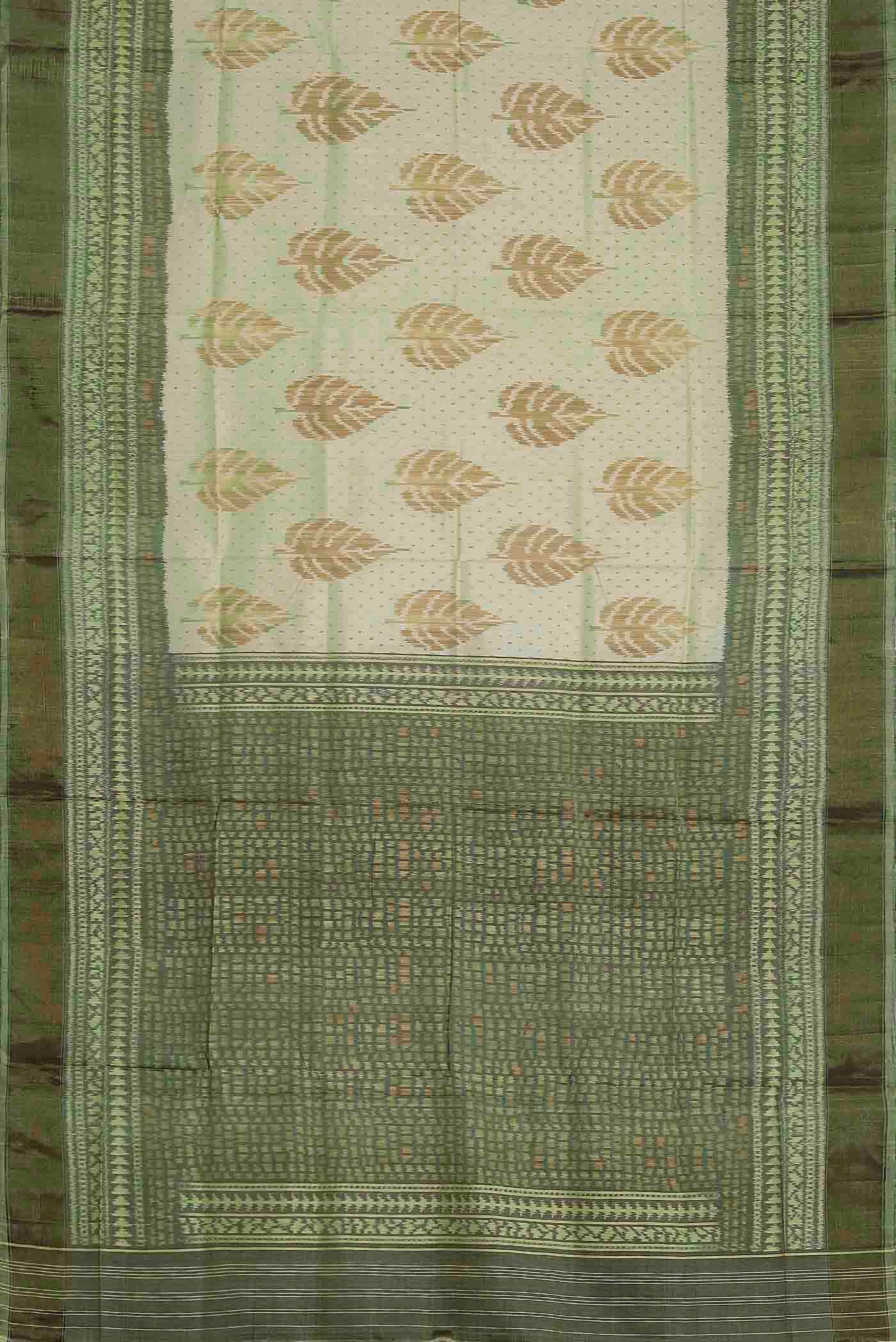 Cream Rajkot Patola Silk Saree