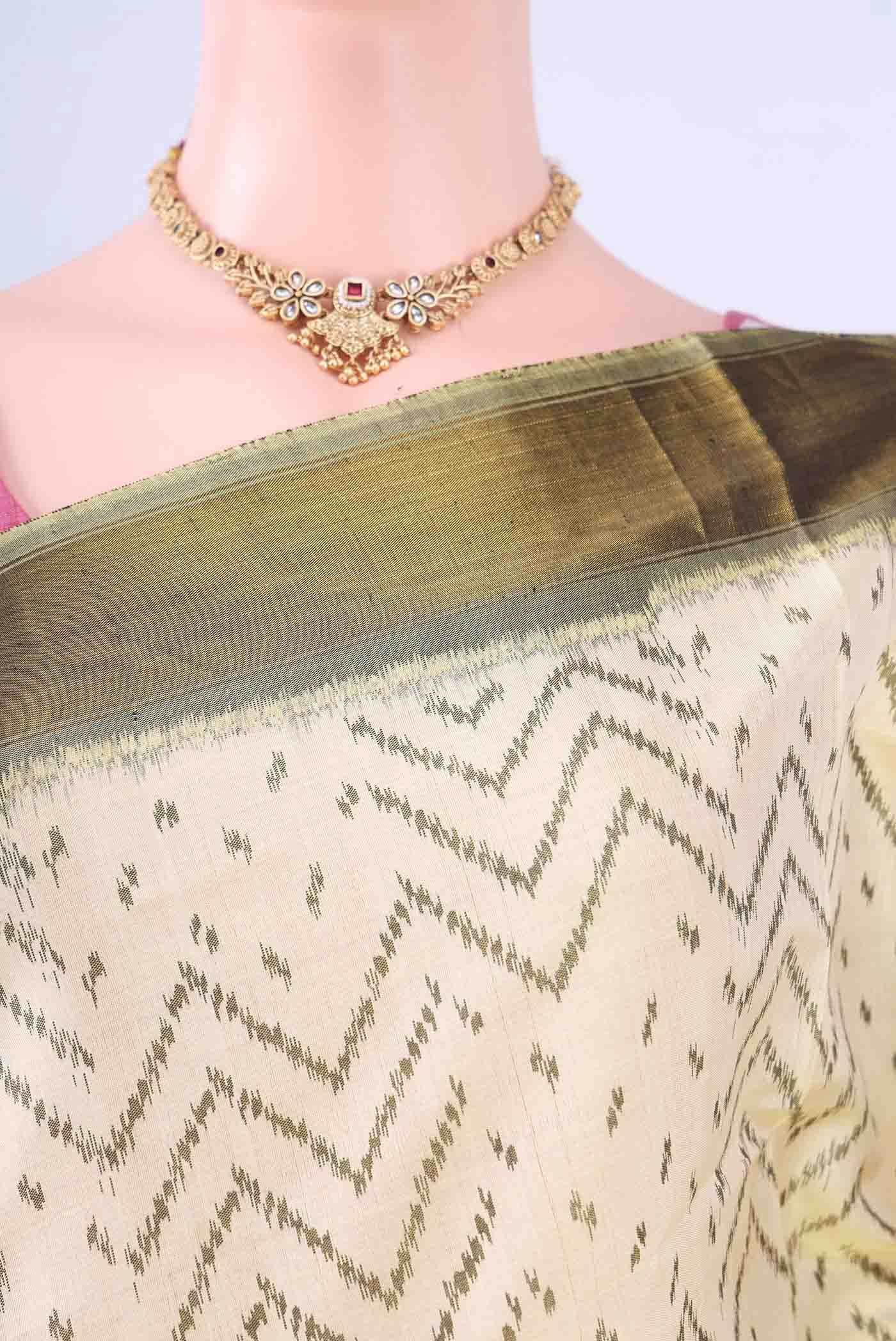 Green Rajkot Patola Silk Saree
