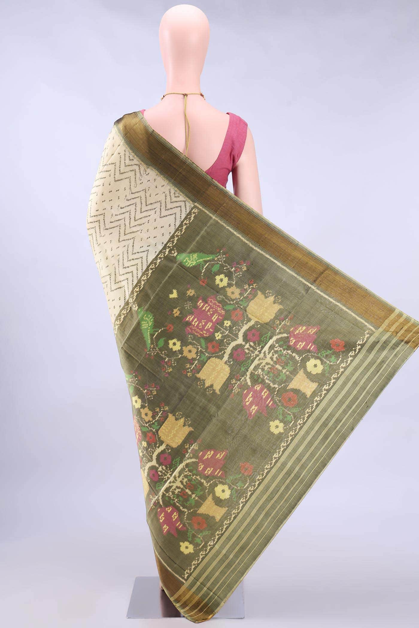 Green Rajkot Patola Silk Saree