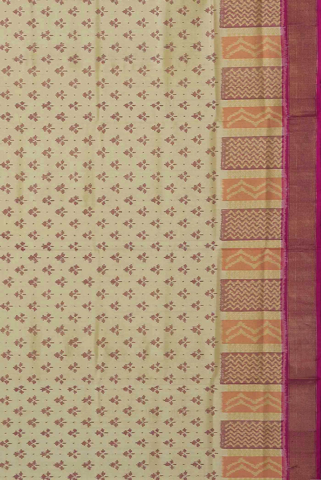 Cream Rajkot Patola Silk Saree