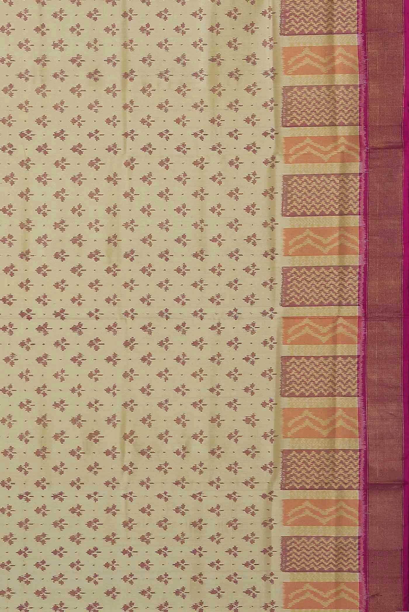 Cream Rajkot Patola Silk Saree