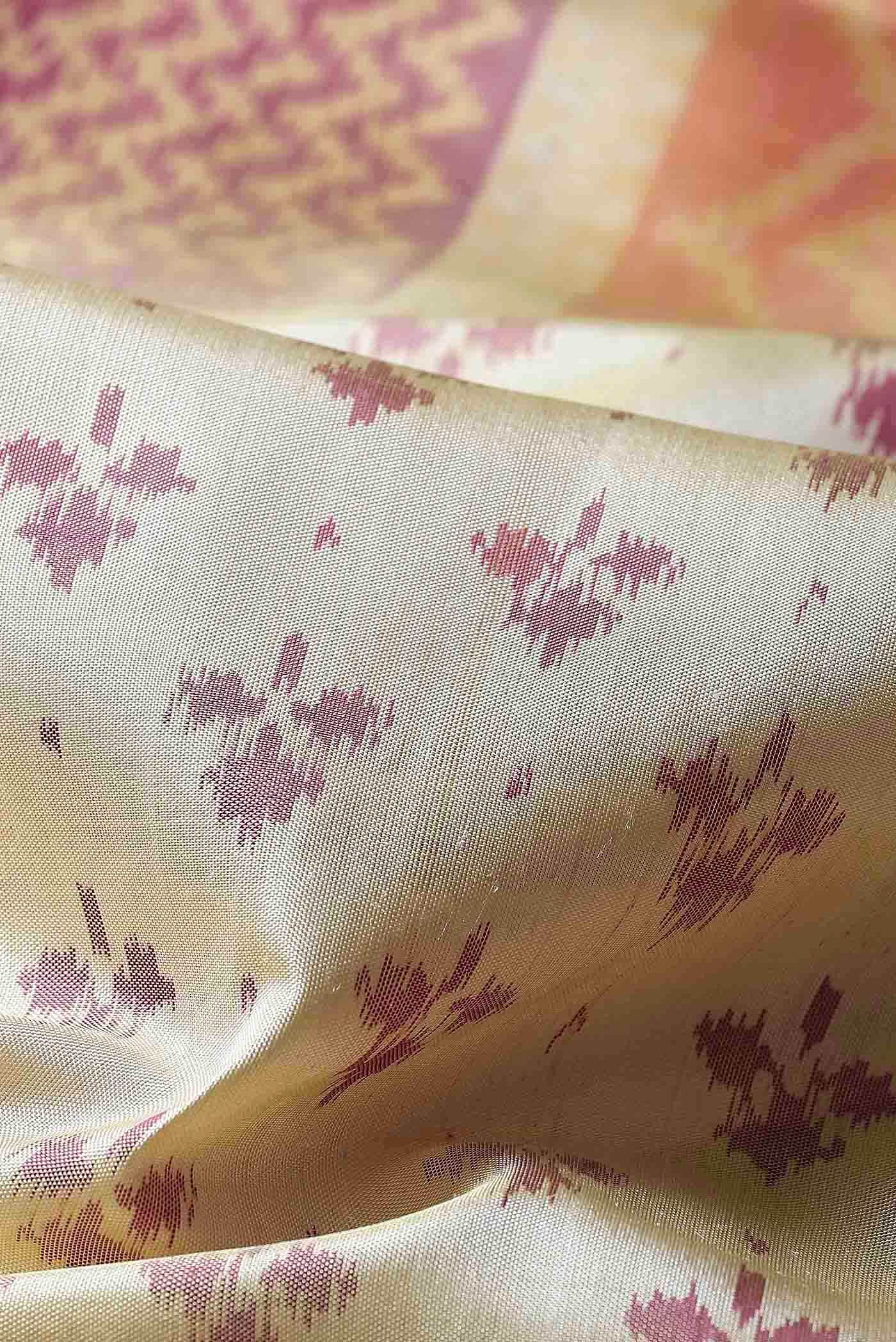 Cream Rajkot Patola Silk Saree