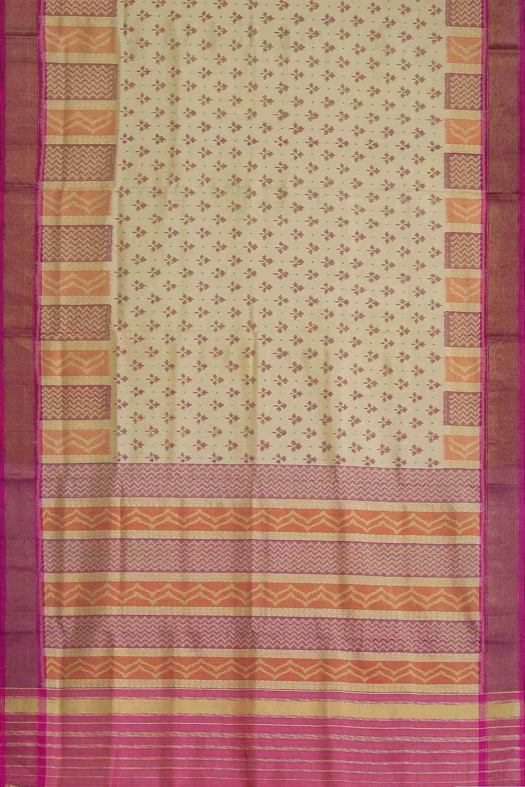 Cream Rajkot Patola Silk Saree