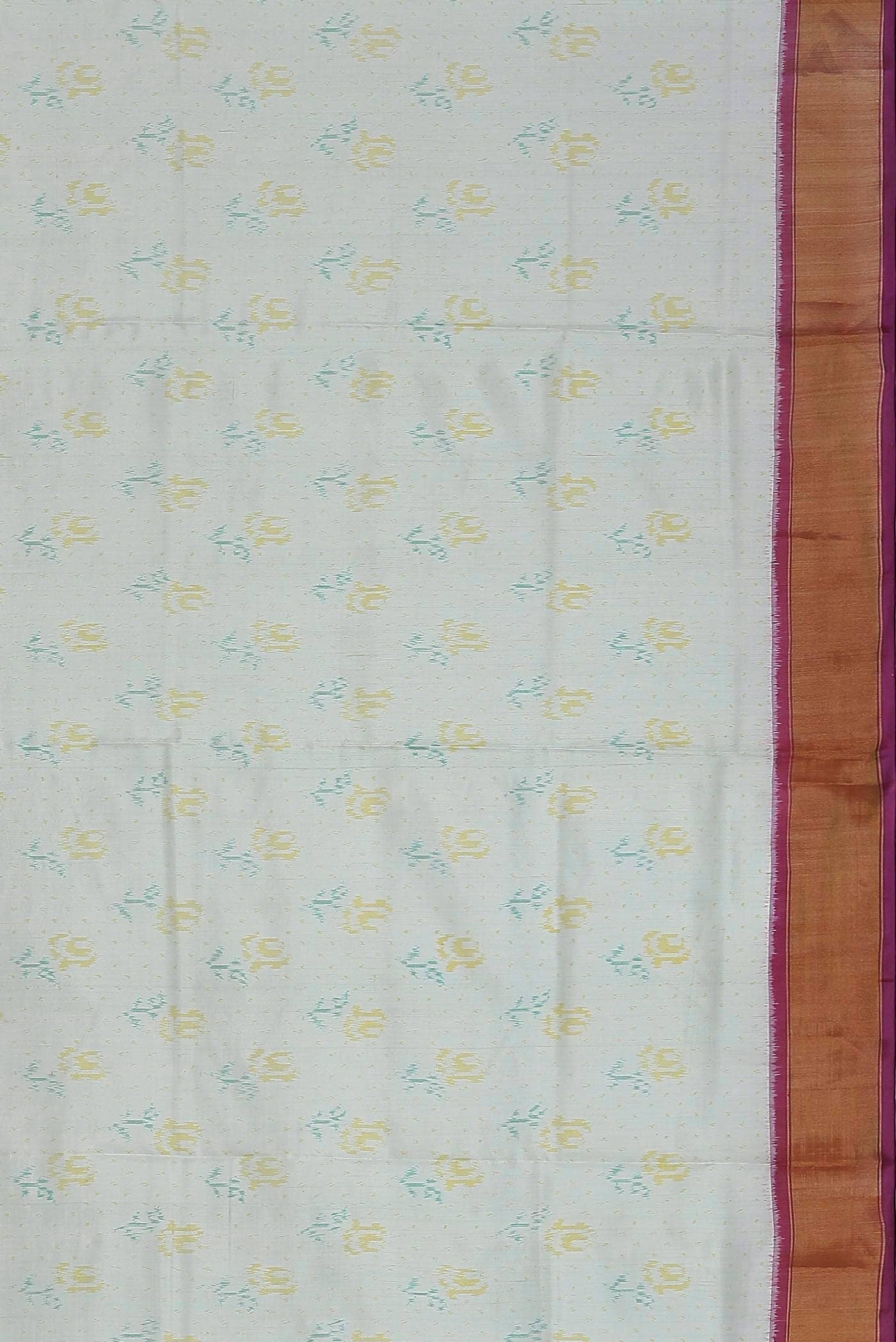 White Rajkot Patola Silk Saree