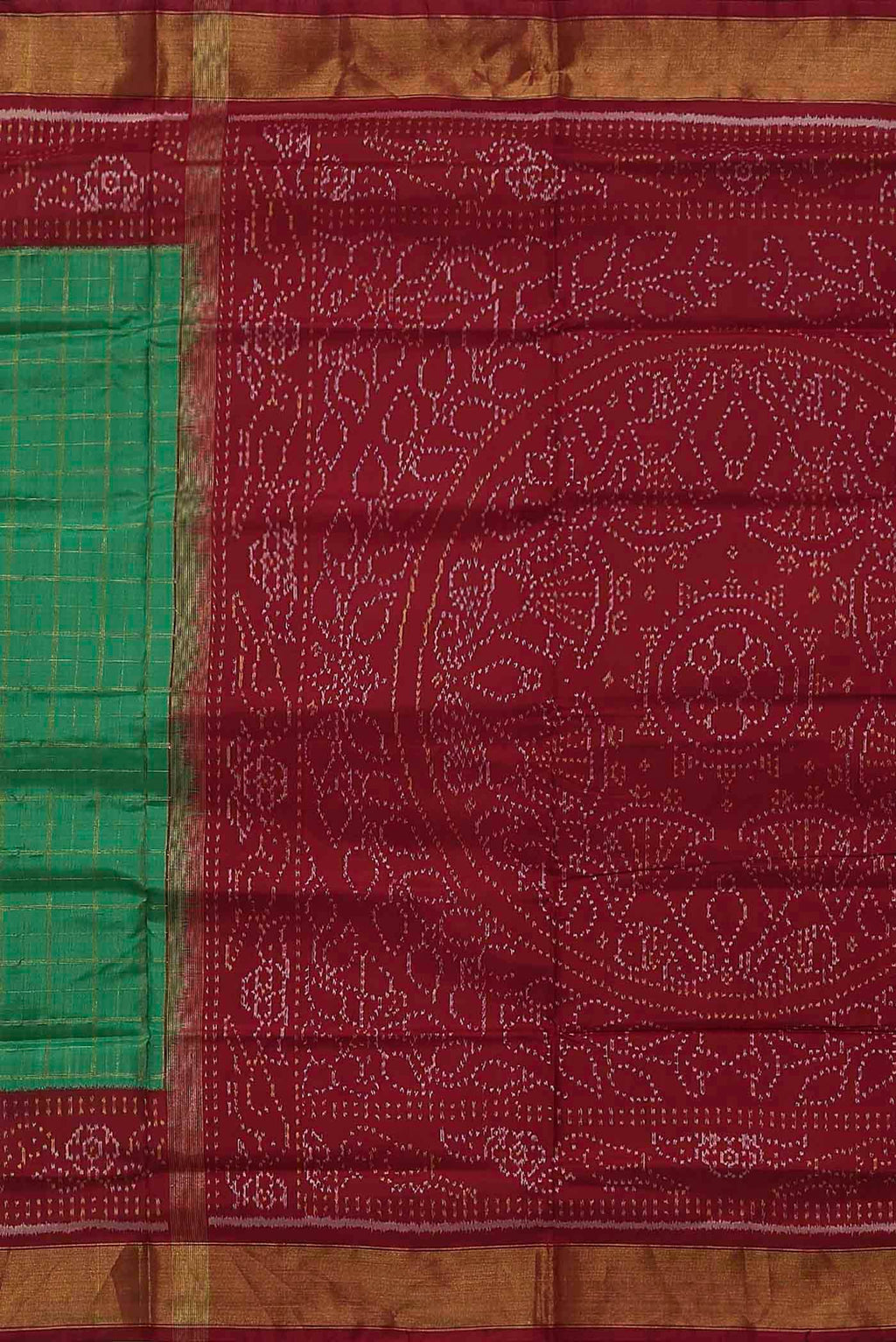 Green Rajkot Patola Silk Saree