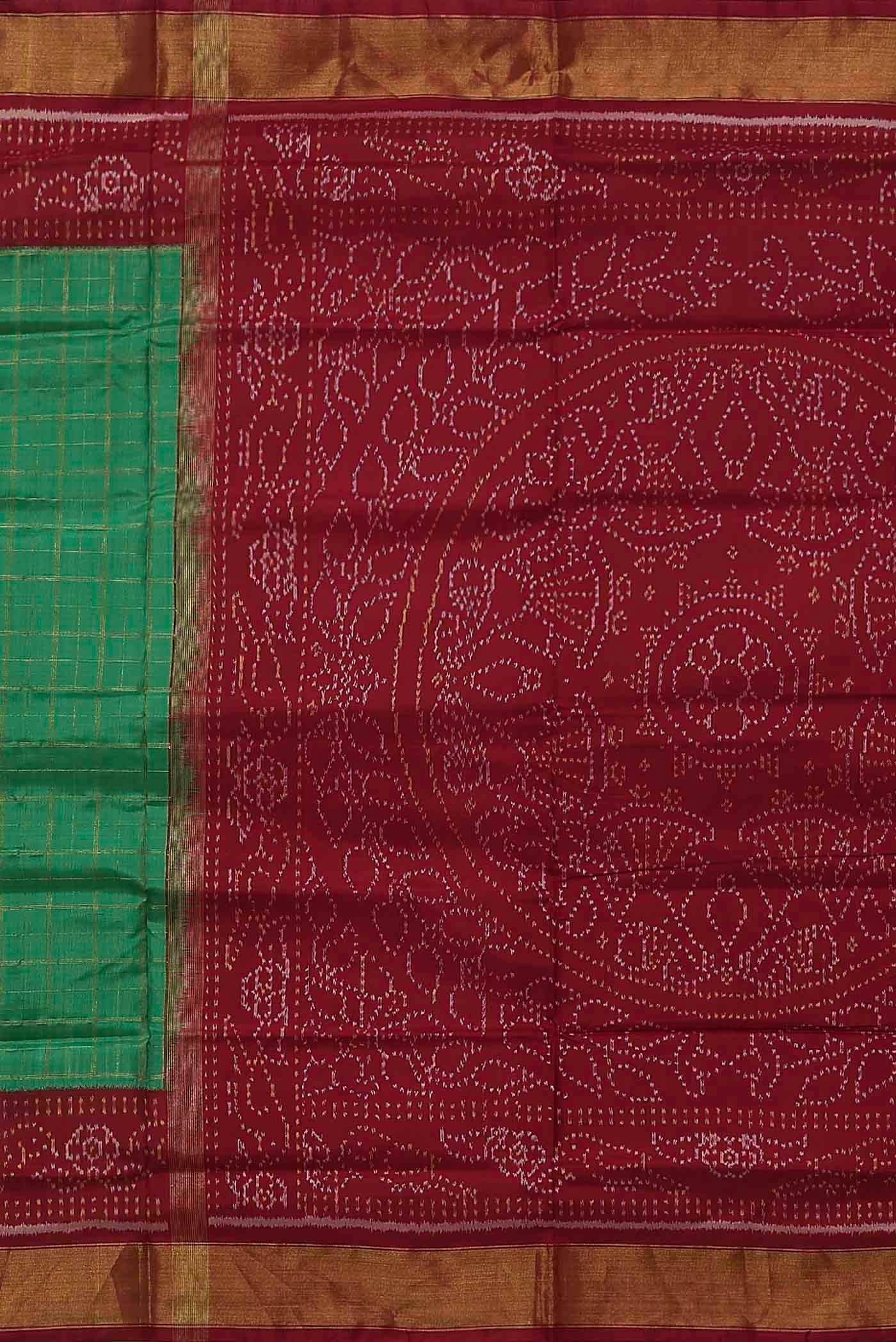 Green Rajkot Patola Silk Saree