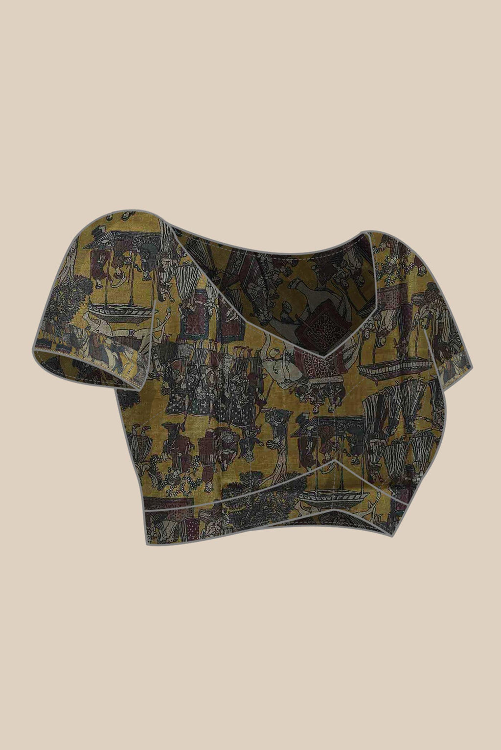 Brown Bhagalpuri Tussar Silk Saree