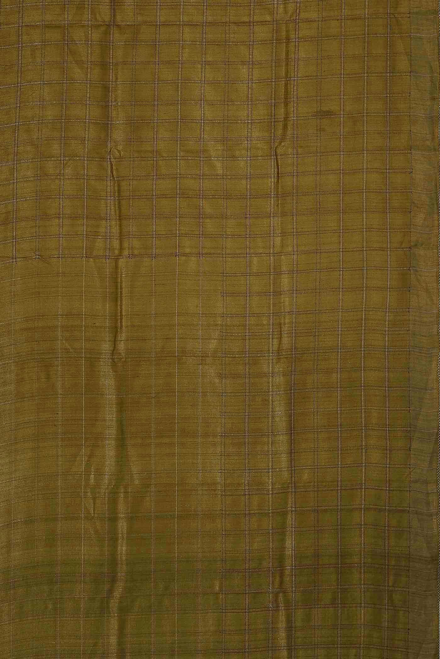 Brown Bhagalpuri Tussar Silk Saree