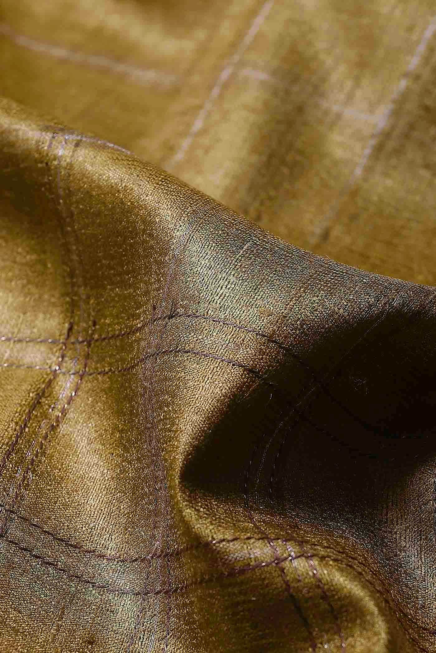 Brown Bhagalpuri Tussar Silk Saree