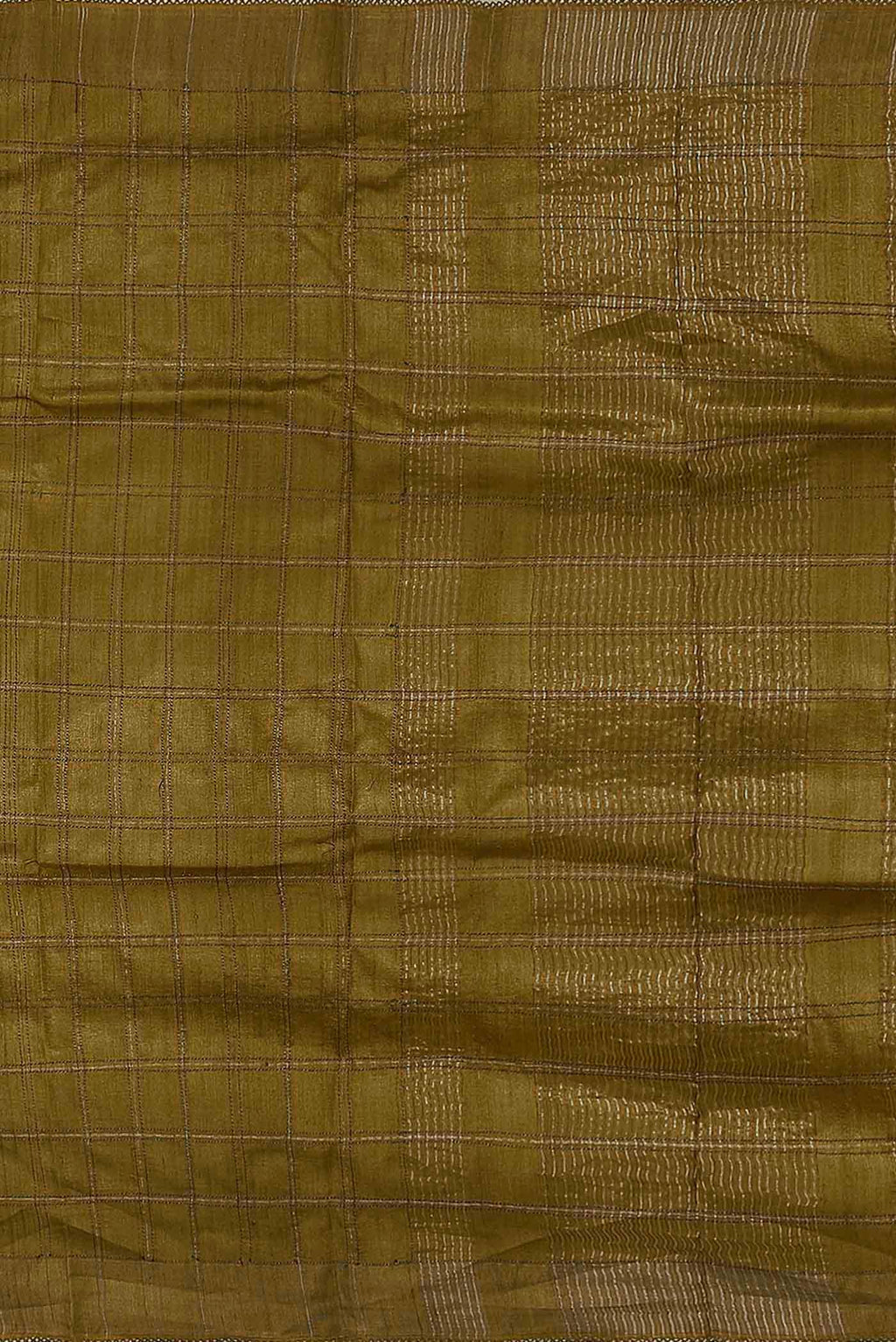 Brown Bhagalpuri Tussar Silk Saree