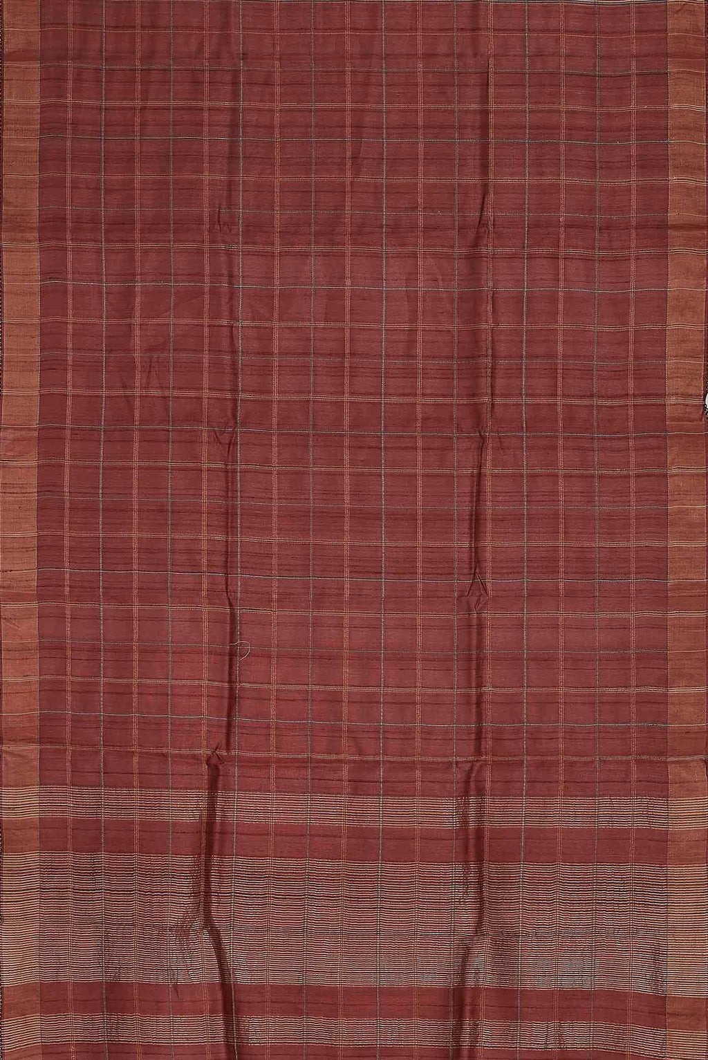 Brown Bhagalpuri Tussar Silk Saree