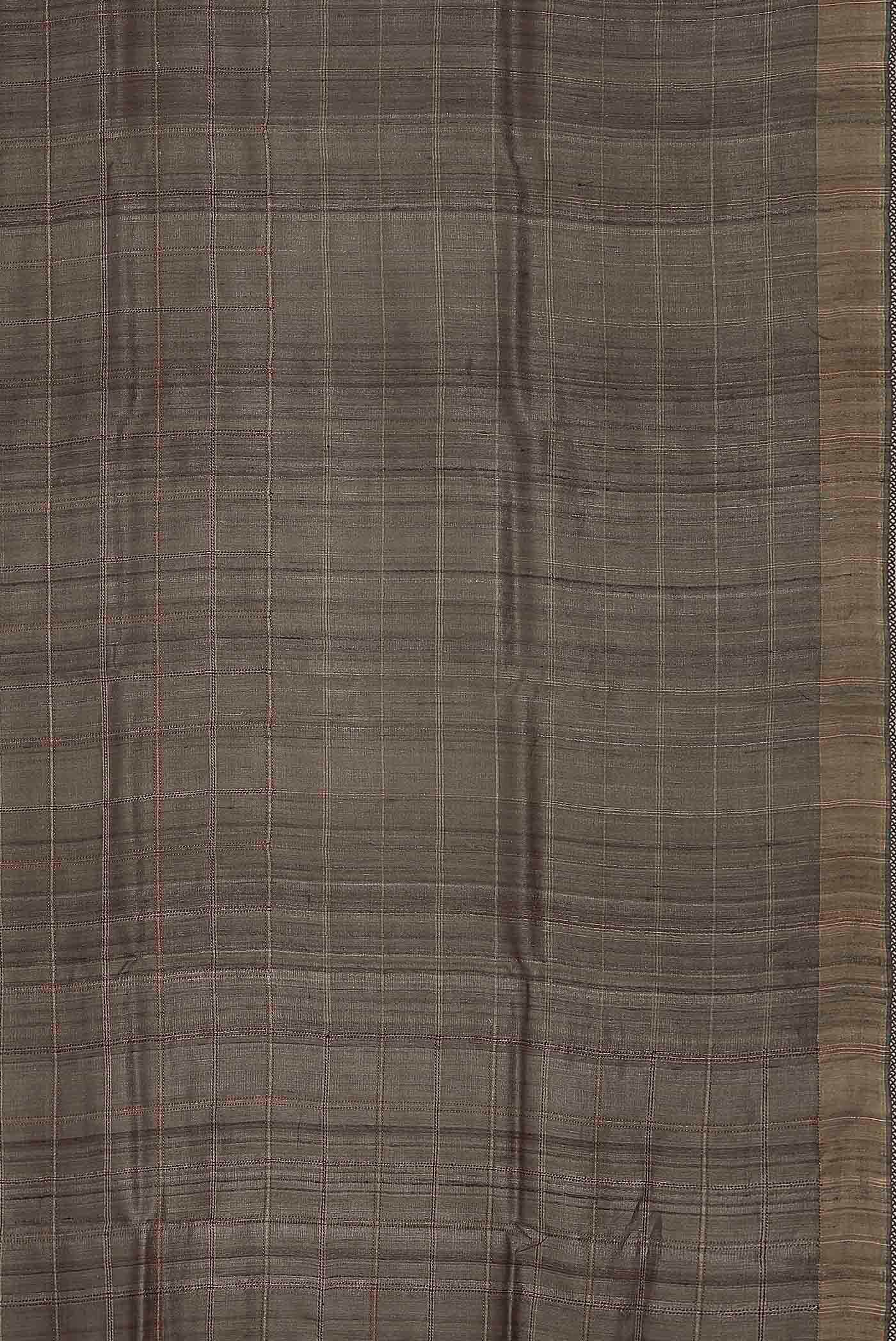 Grey Bhagalpuri Tussar Silk Saree
