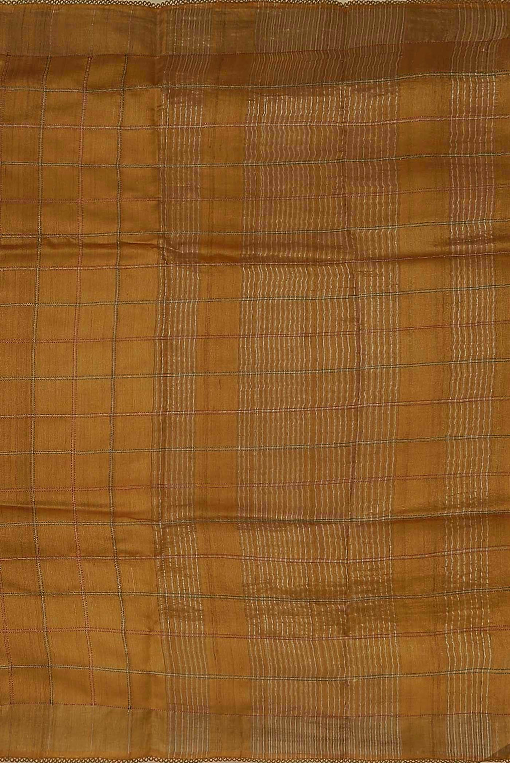 Mustard Bhagalpuri Tussar Silk Saree