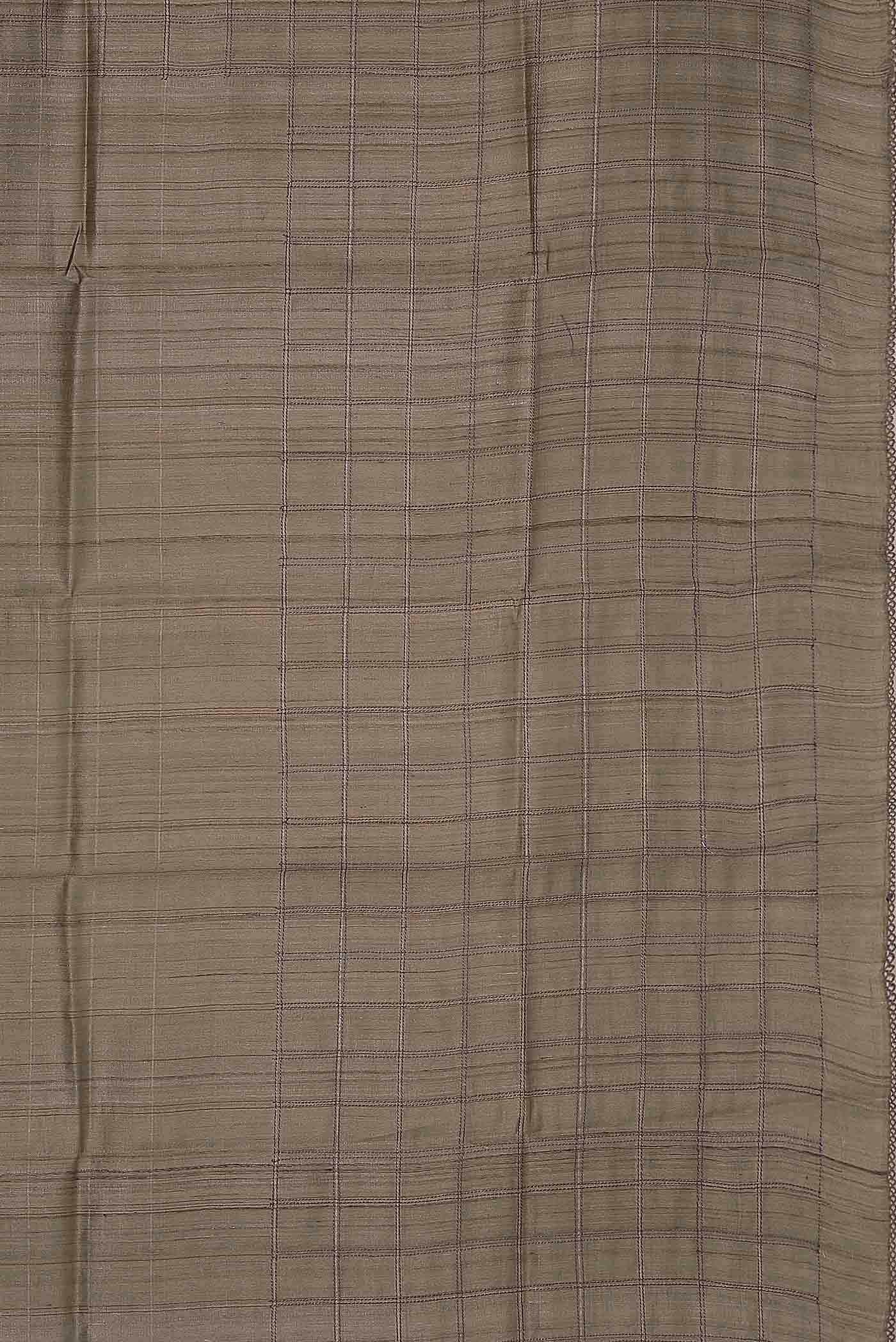 Beige Bhagalpuri Tussar Silk Saree