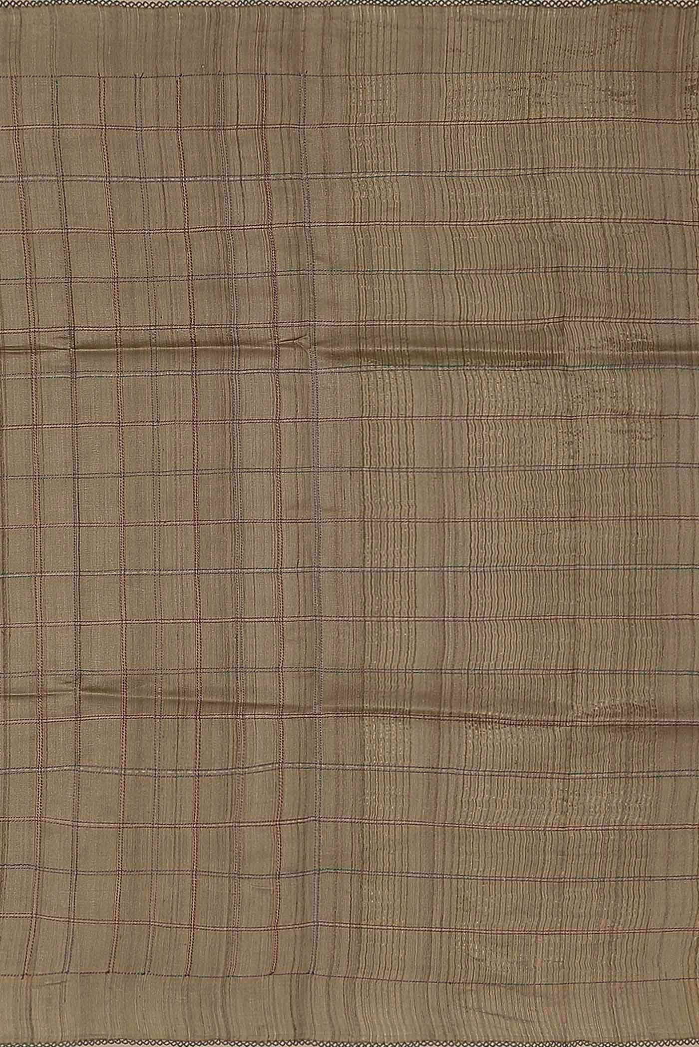 Beige Bhagalpuri Tussar Silk Saree