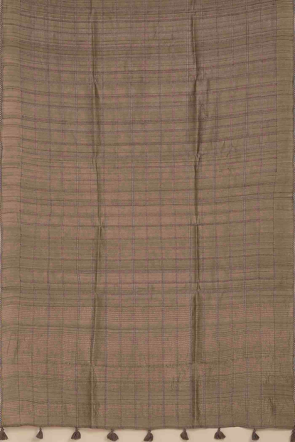 Beige Bhagalpuri Tussar Silk Saree