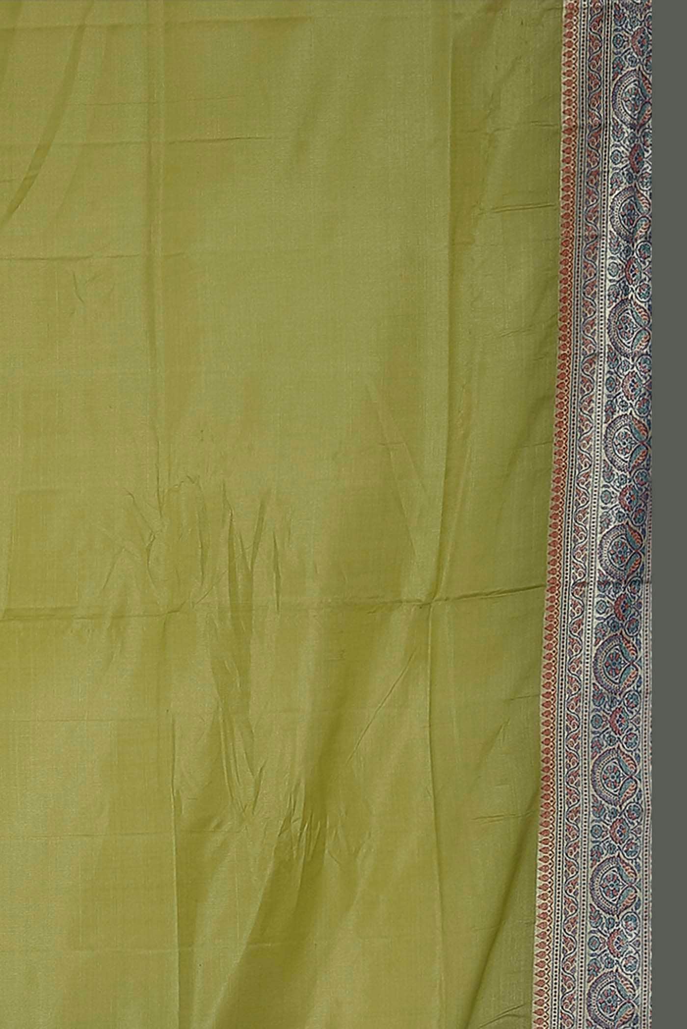 Green Banarasi Tussar Silk Saree