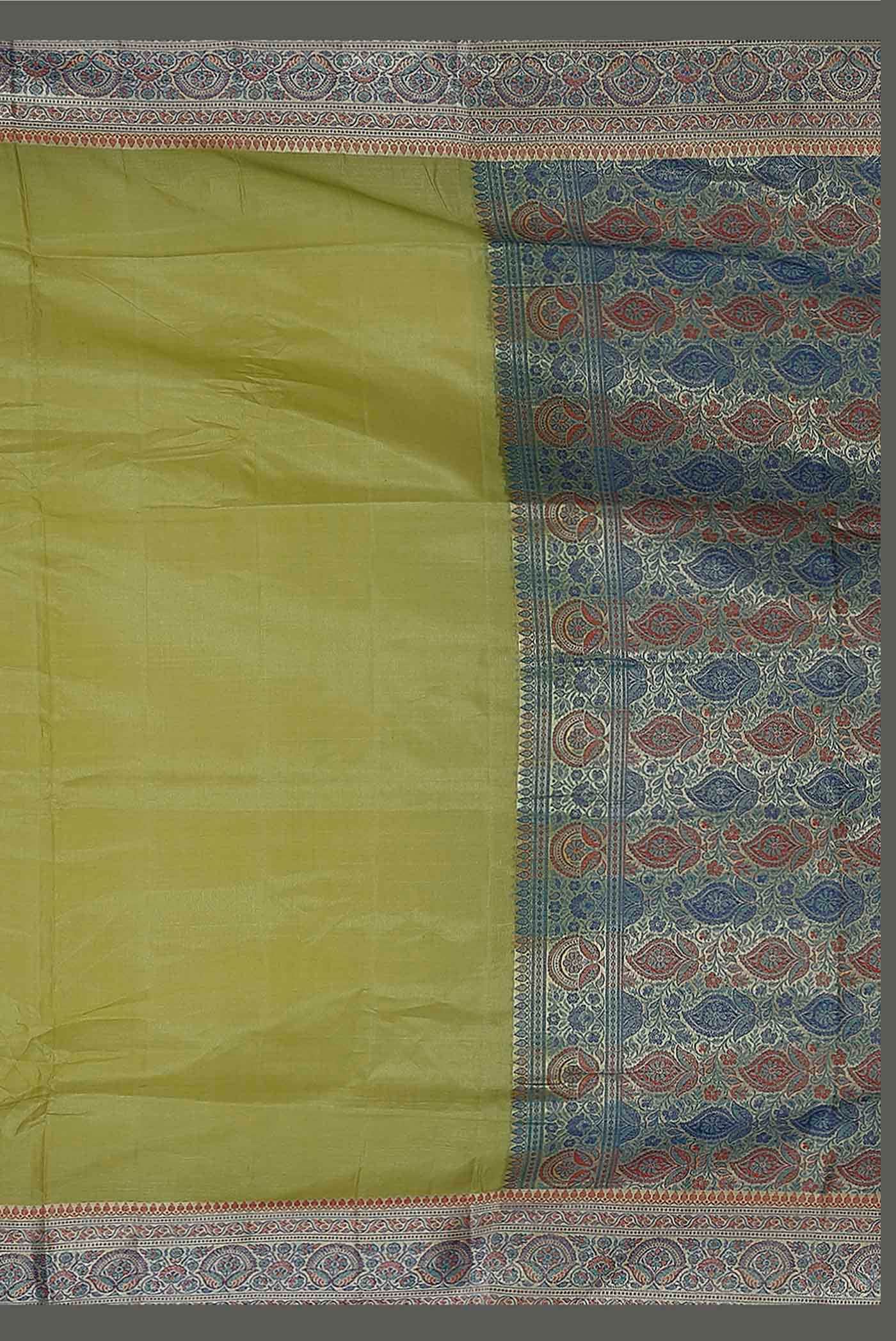 Green Banarasi Tussar Silk Saree