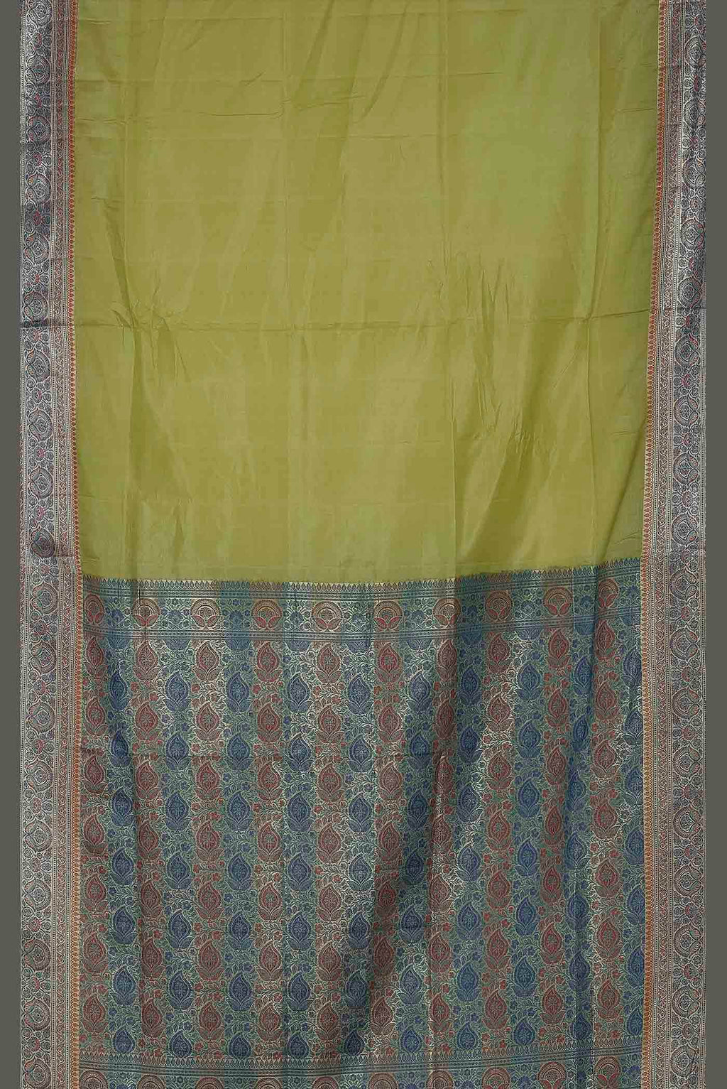 Green Banarasi Tussar Silk Saree