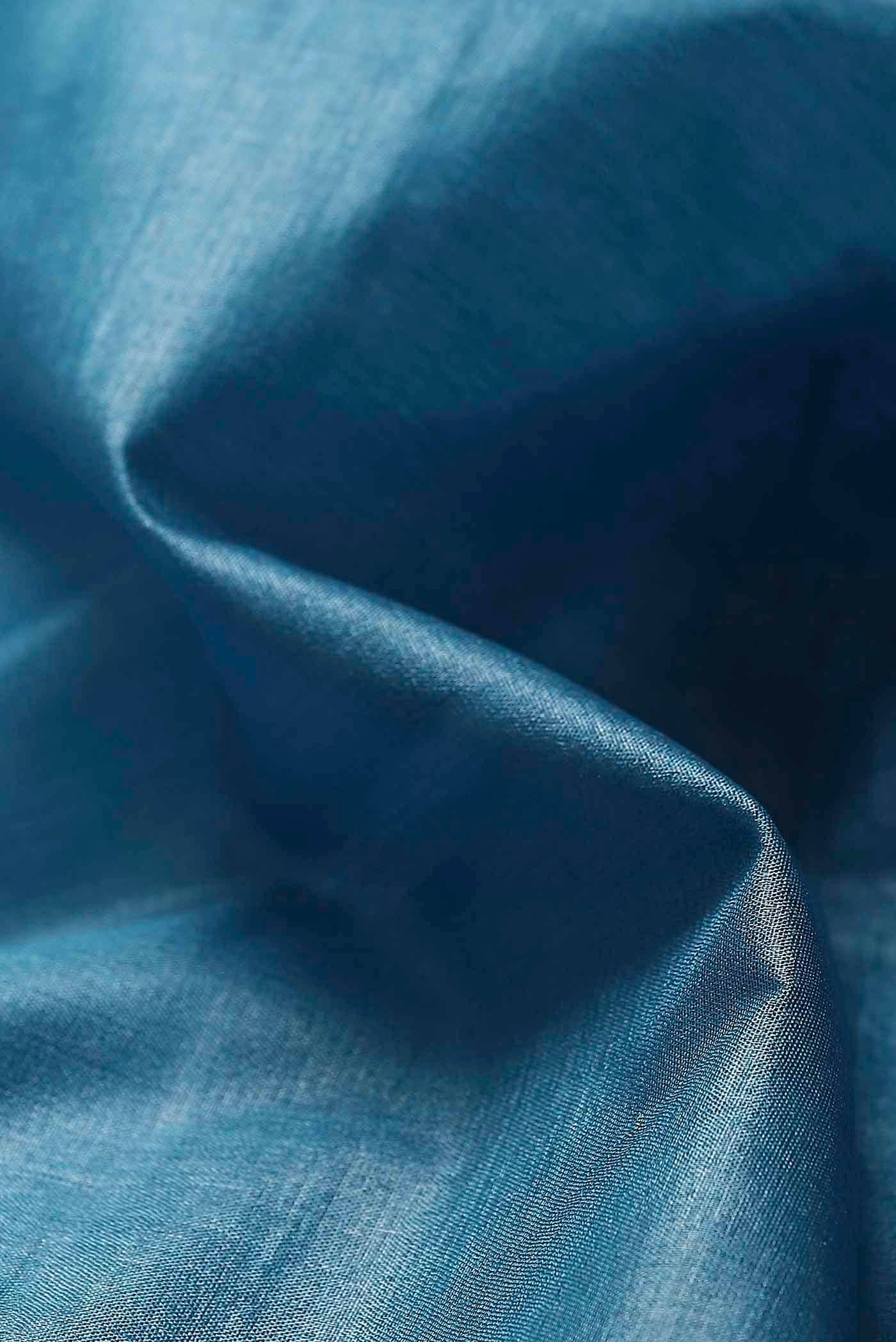Blue Banarasi Tussar Silk Saree
