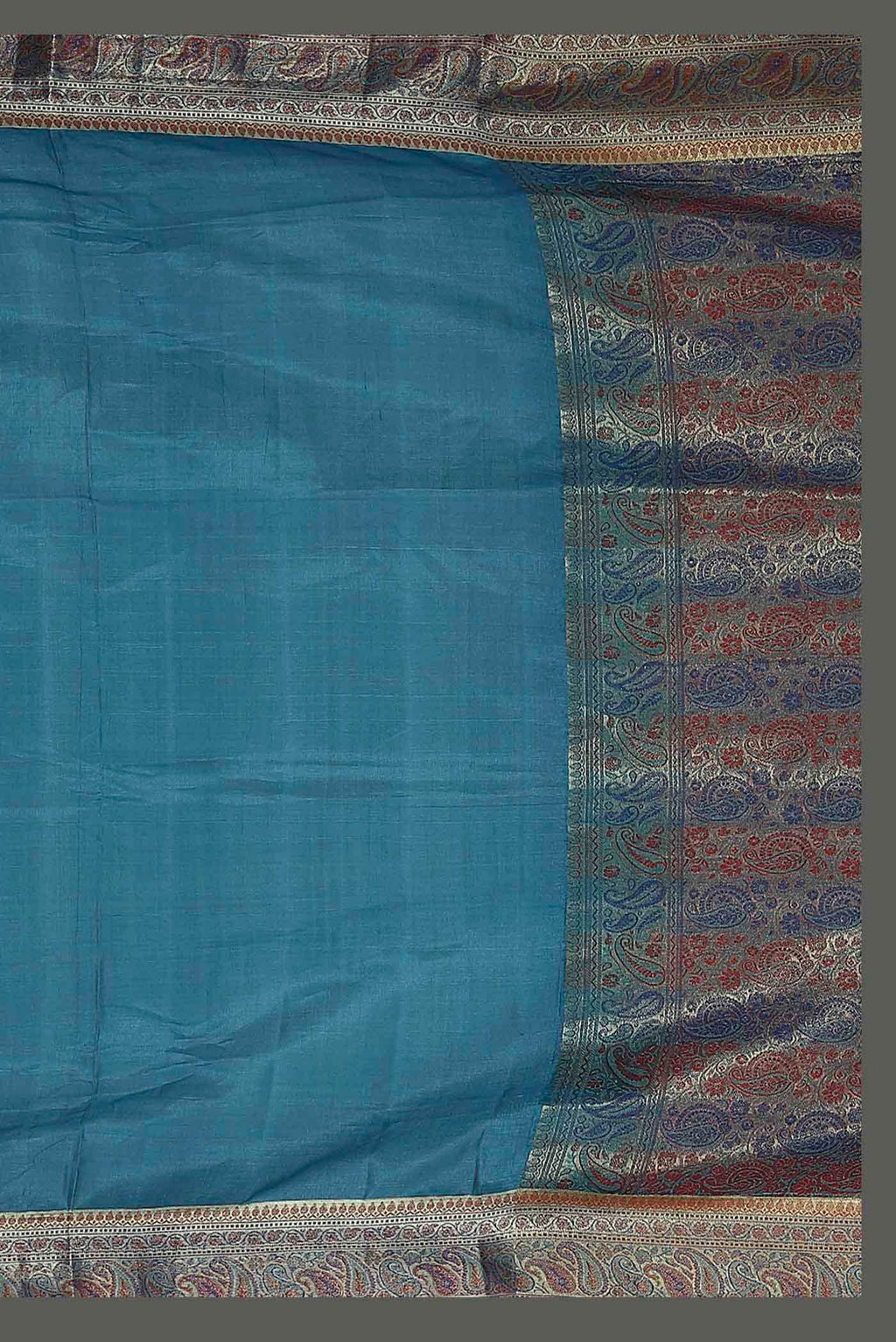 Blue Banarasi Tussar Silk Saree