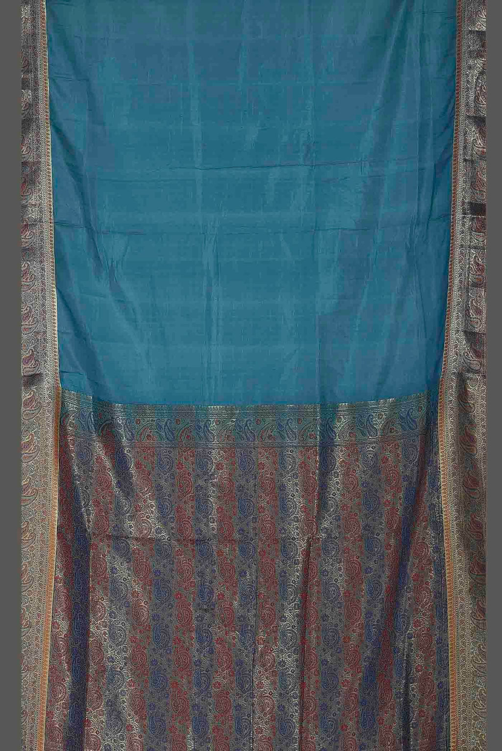 Blue Banarasi Tussar Silk Saree