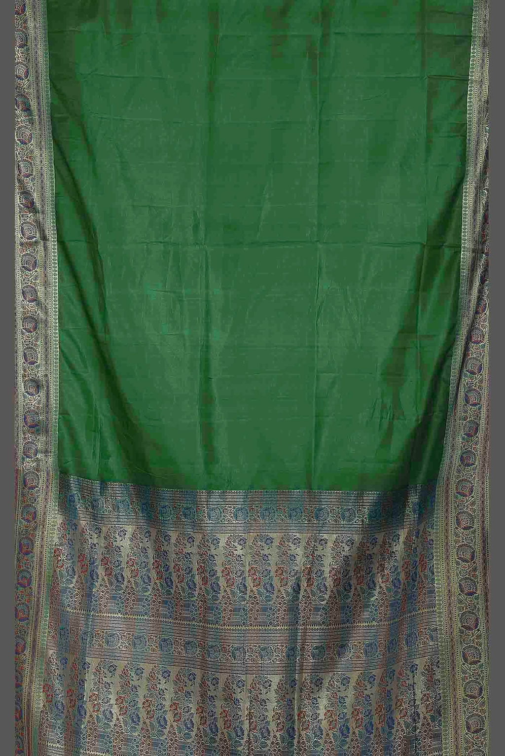 Green Banarasi Tussar Silk Saree
