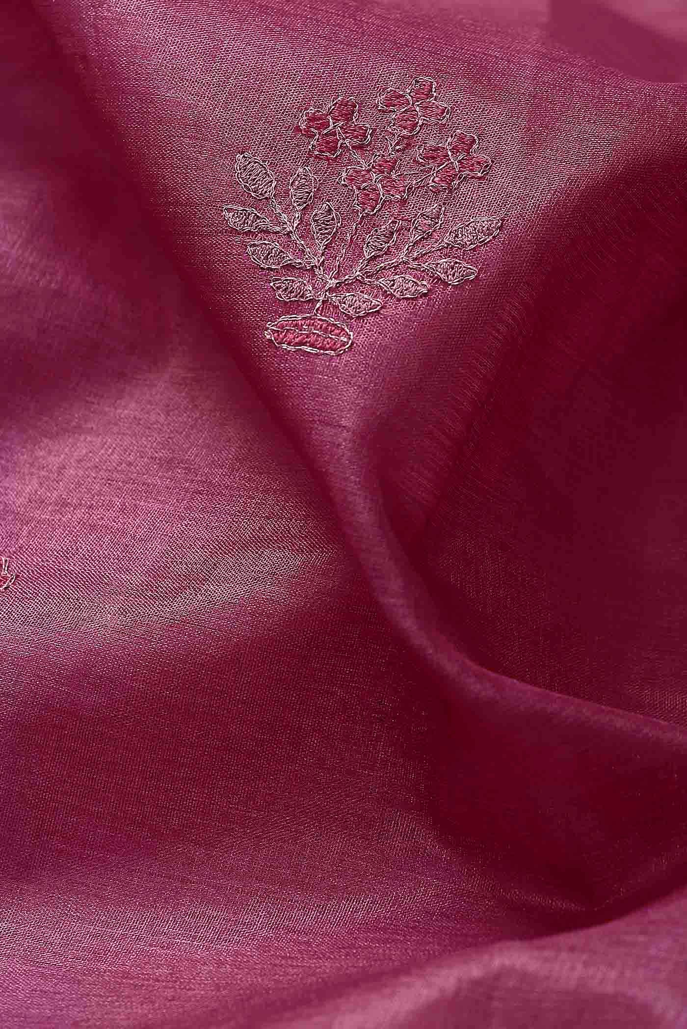 Pink Banarasi Tussar Silk Saree