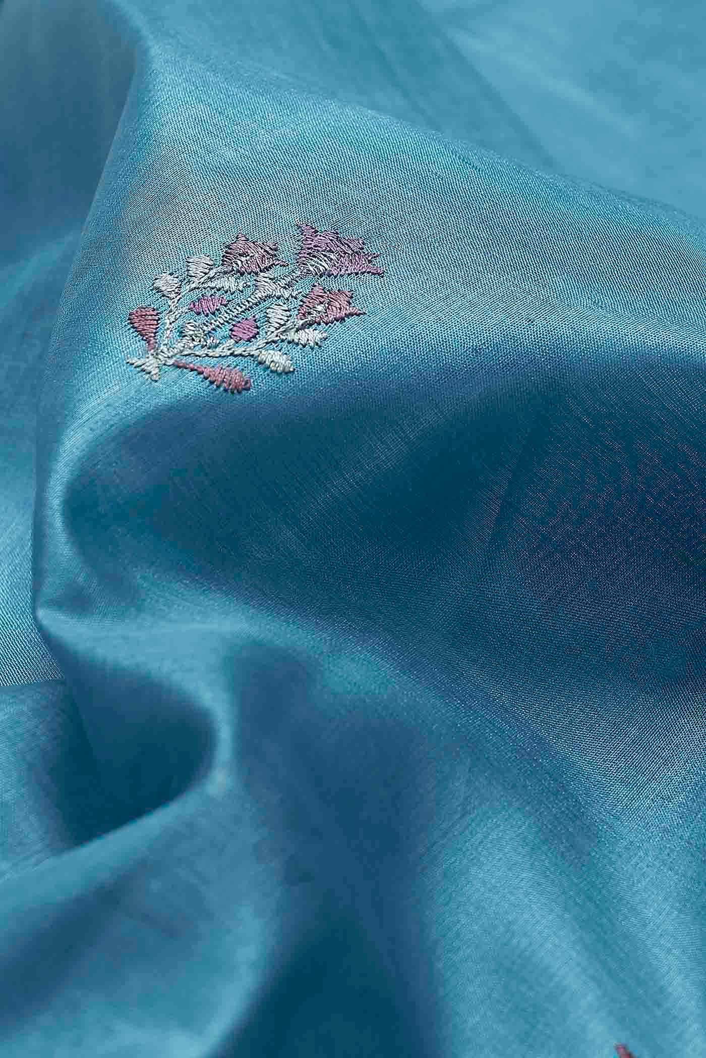 Blue Banarasi Tussar Silk Saree
