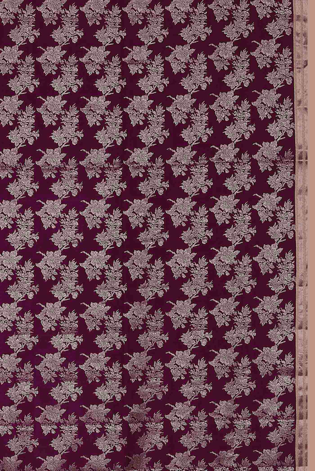 Magenta Banarasi Raw Silk Saree