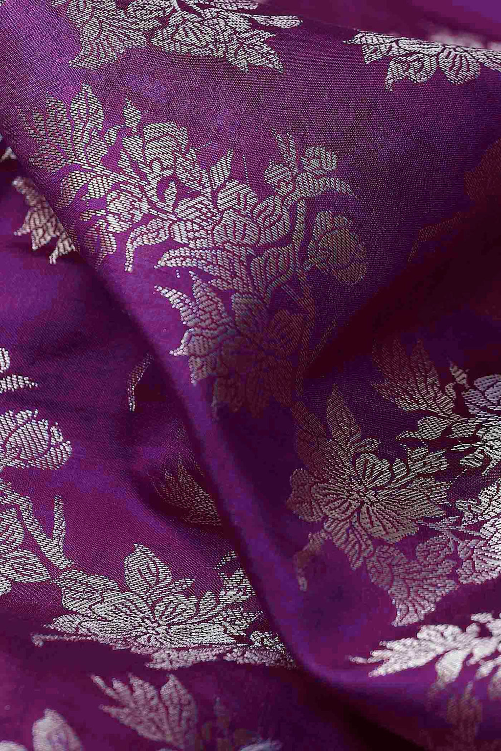 Magenta Banarasi Raw Silk Saree