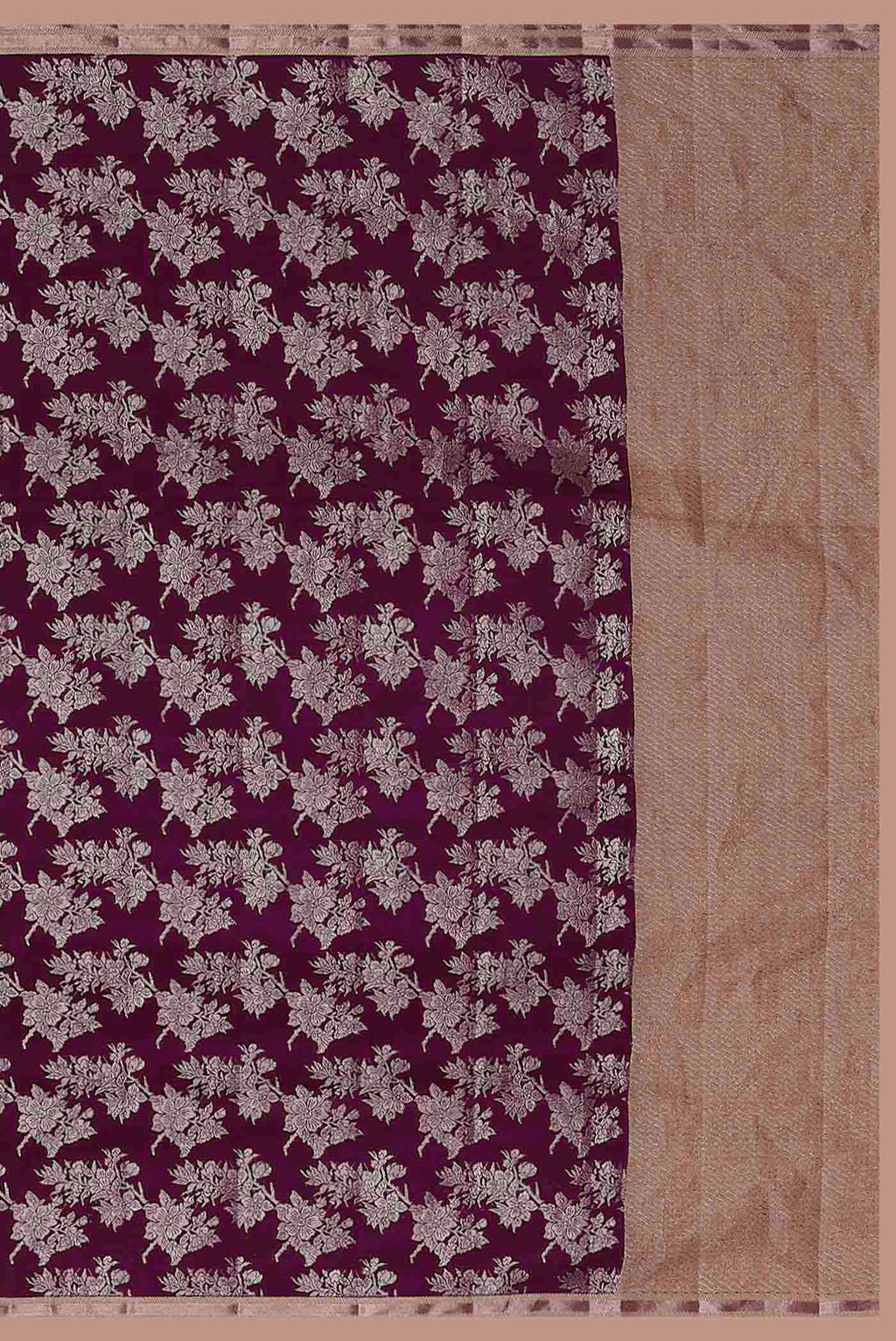 Magenta Banarasi Raw Silk Saree