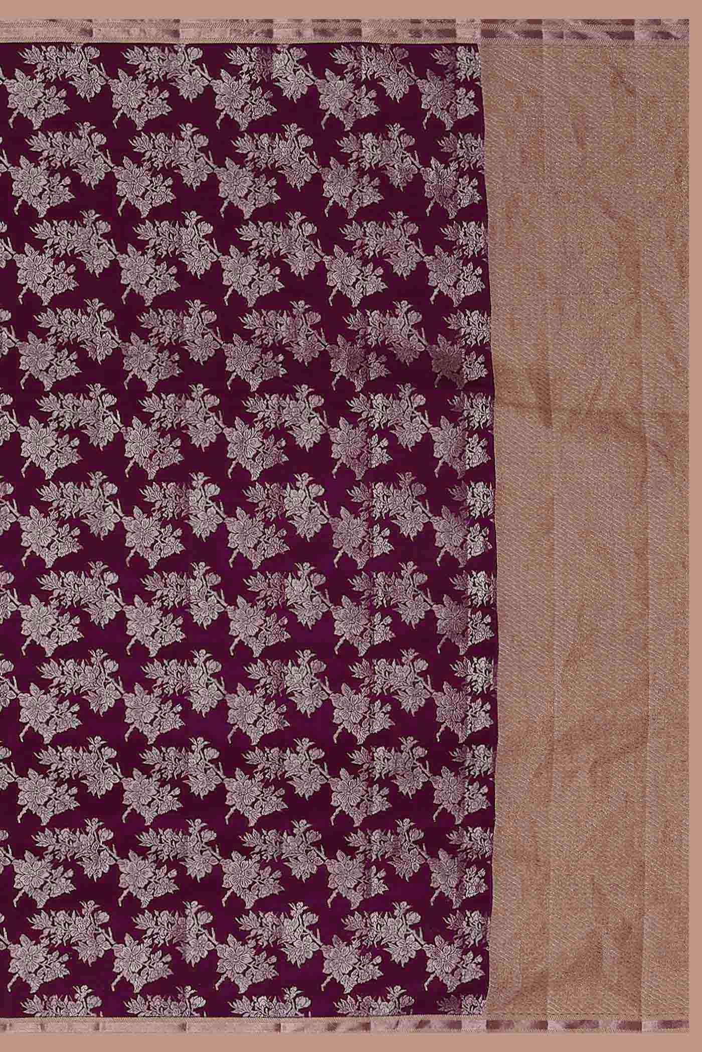 Magenta Banarasi Raw Silk Saree