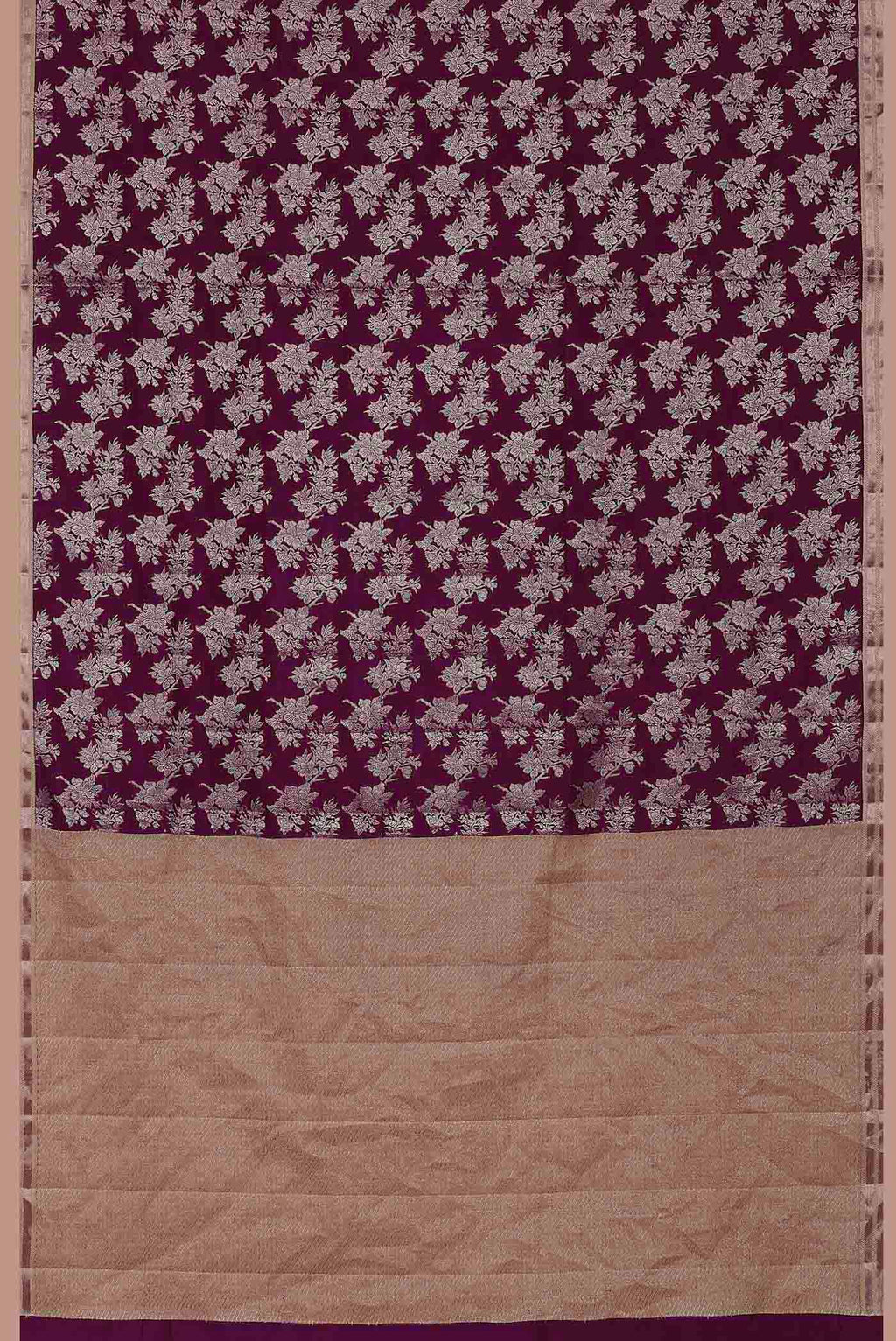 Magenta Banarasi Raw Silk Saree