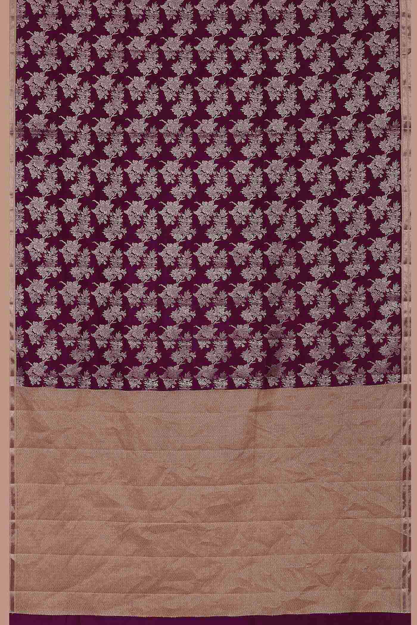 Magenta Banarasi Raw Silk Saree