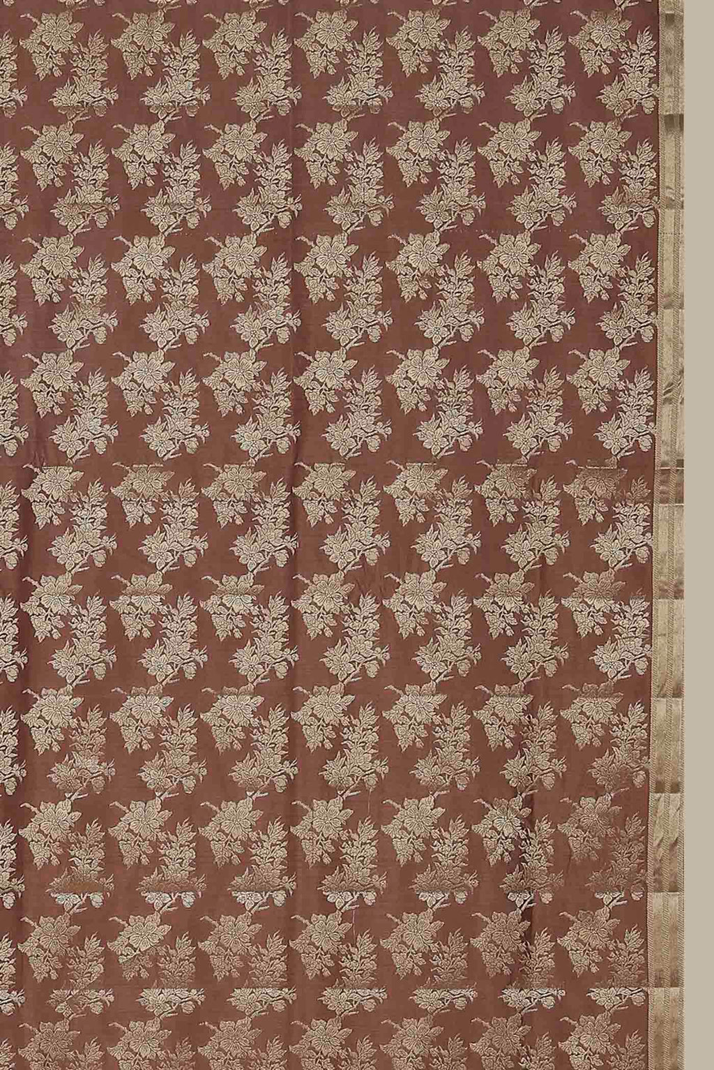Brown Banarasi Raw Silk Saree