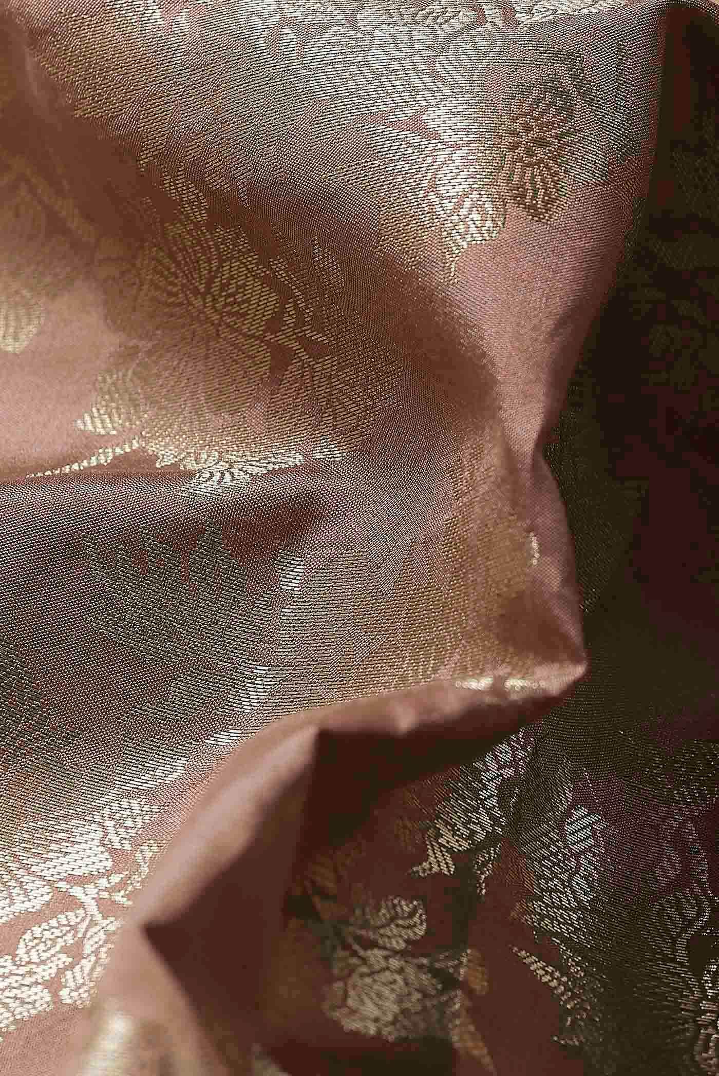 Brown Banarasi Raw Silk Saree