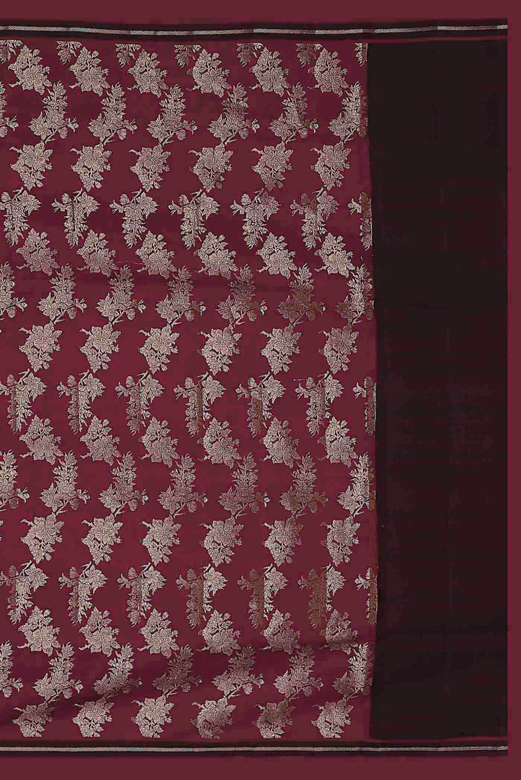 Maroon Banarasi Raw Silk Saree