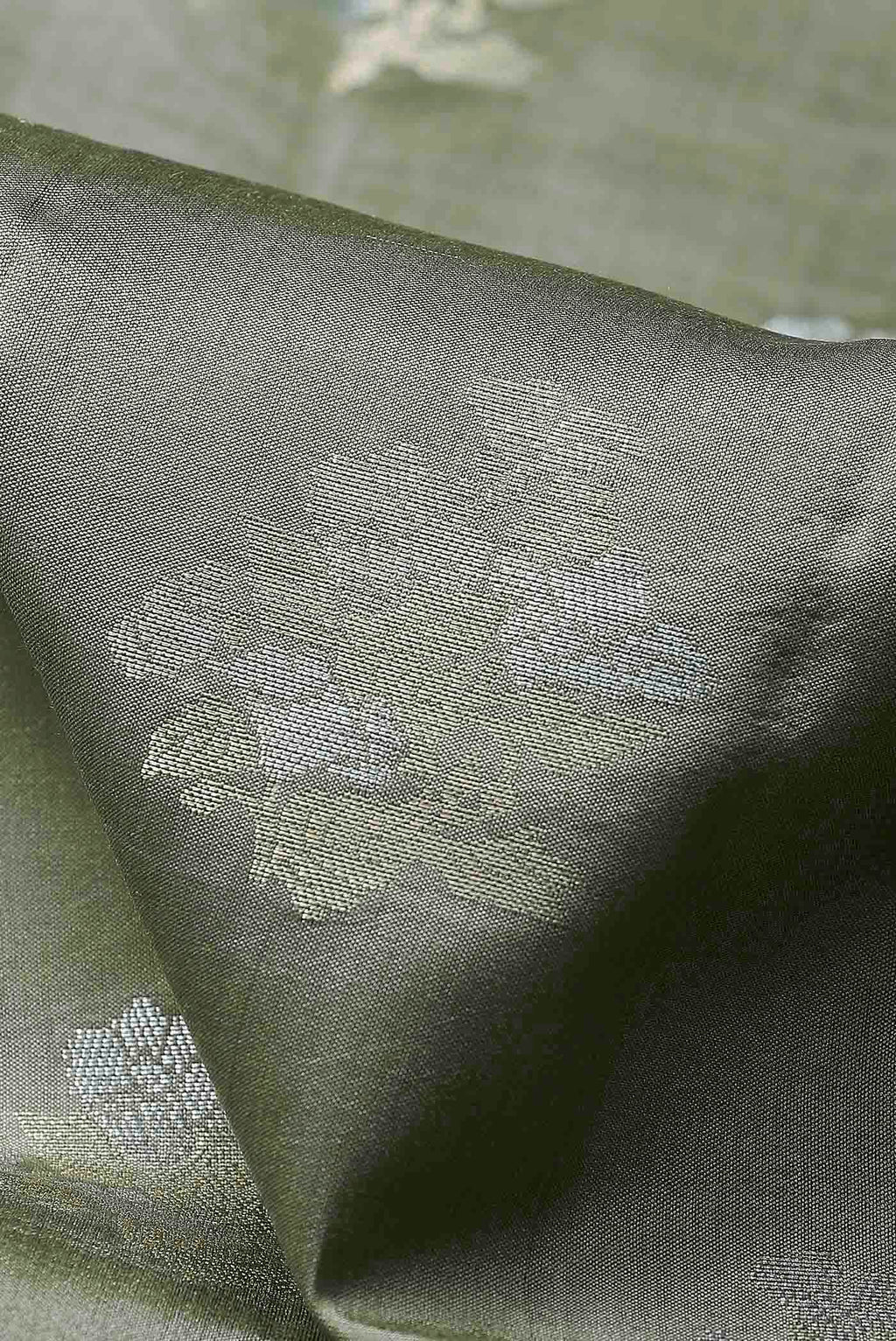 Green Banarasi Raw Silk Saree