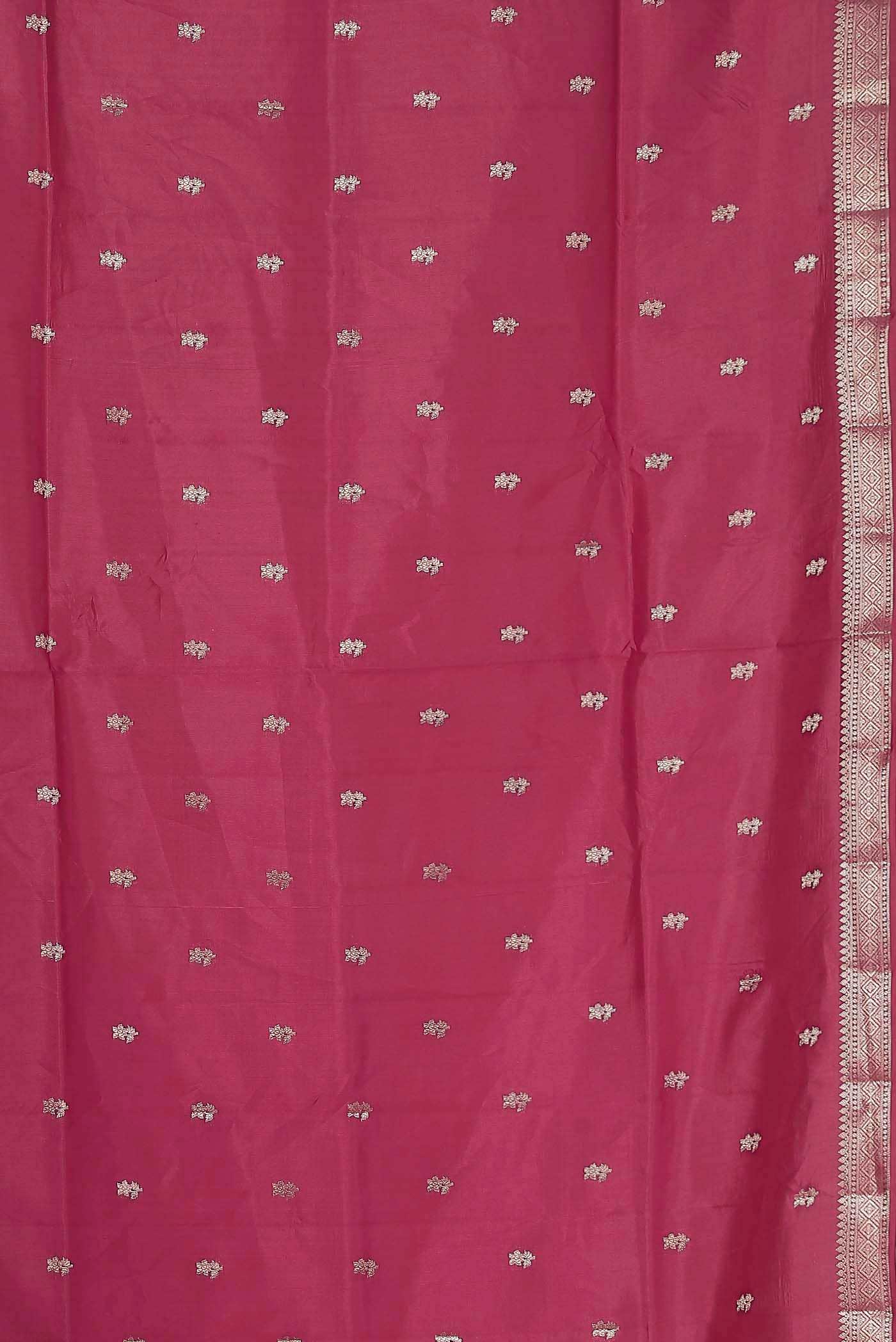 Pink Banarasi Raw Silk Saree