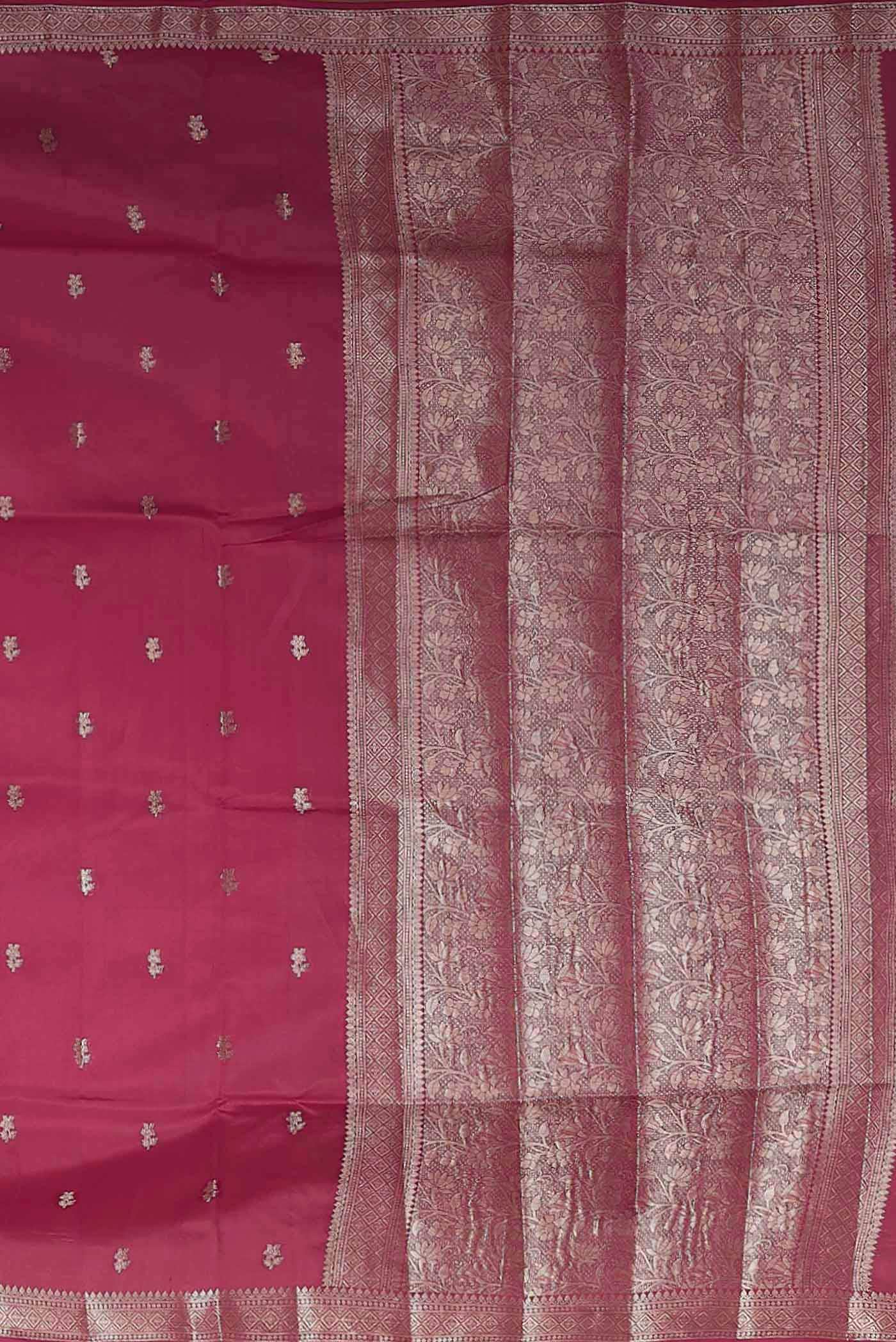 Pink Banarasi Raw Silk Saree