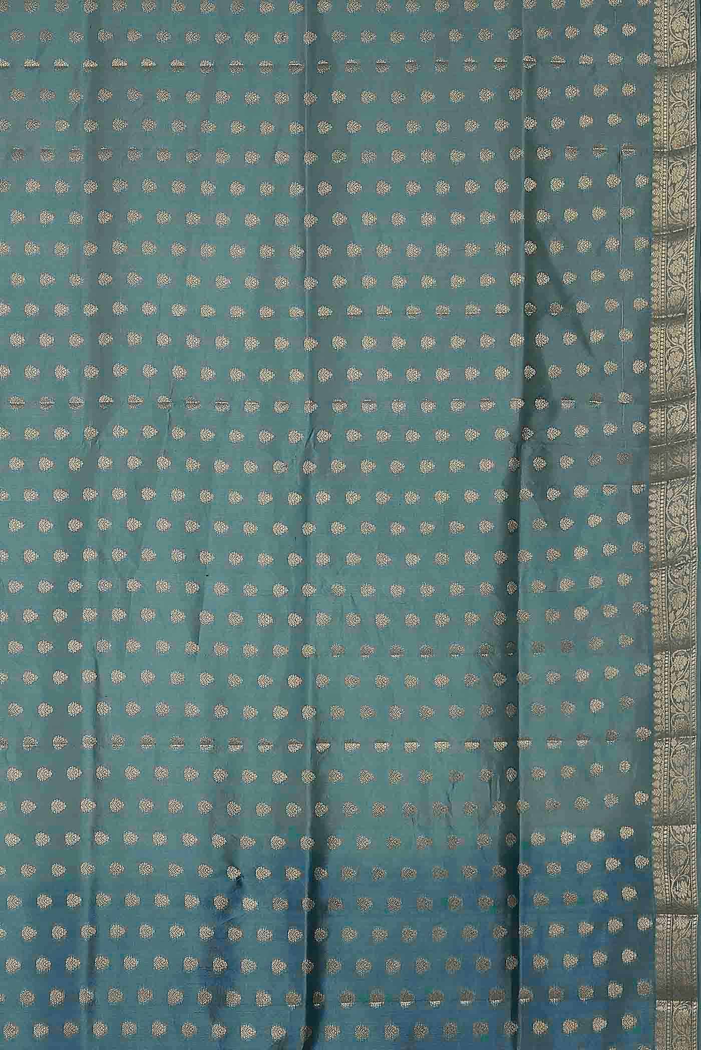 Blue Banarasi Raw Silk Saree