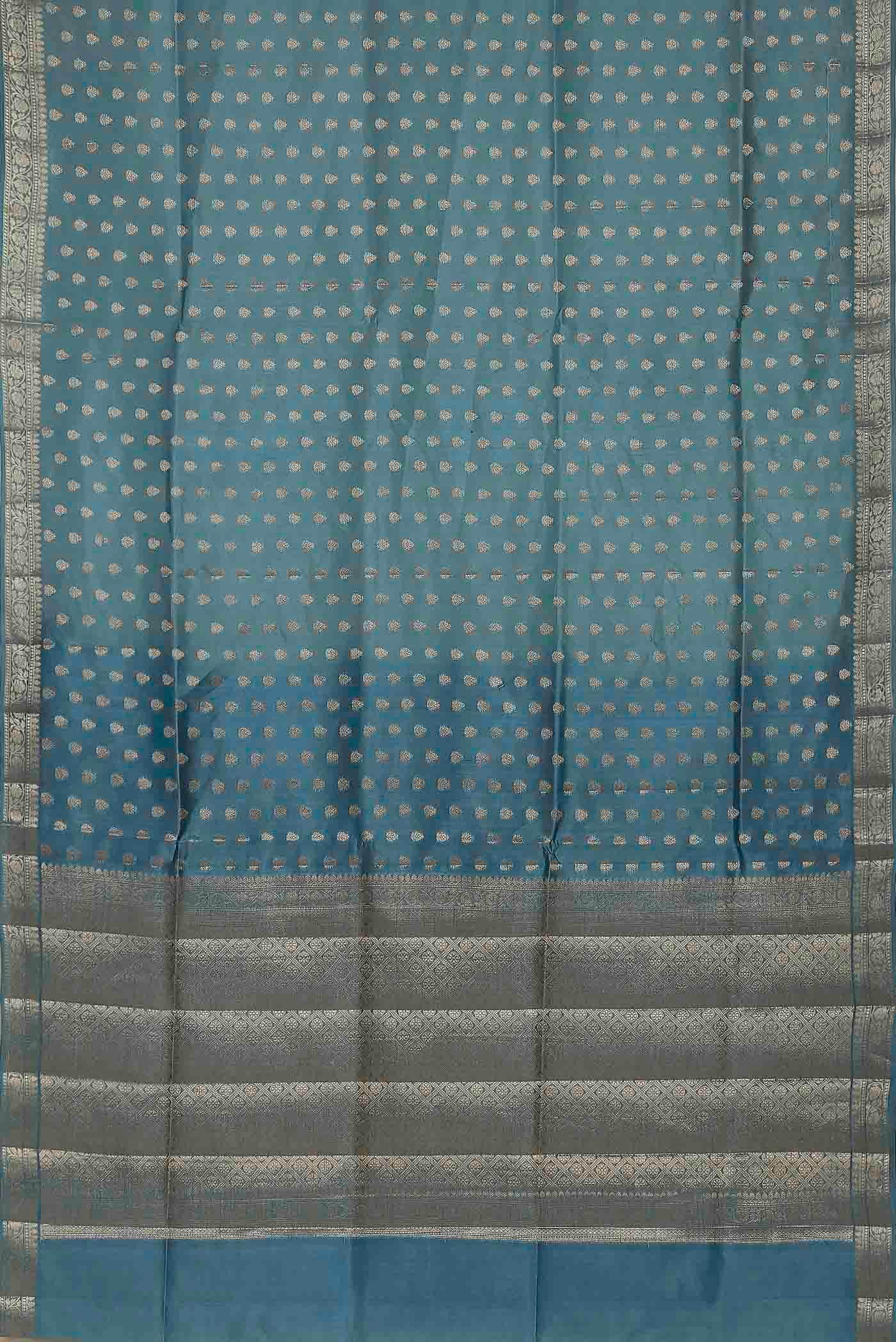 Blue Banarasi Raw Silk Saree