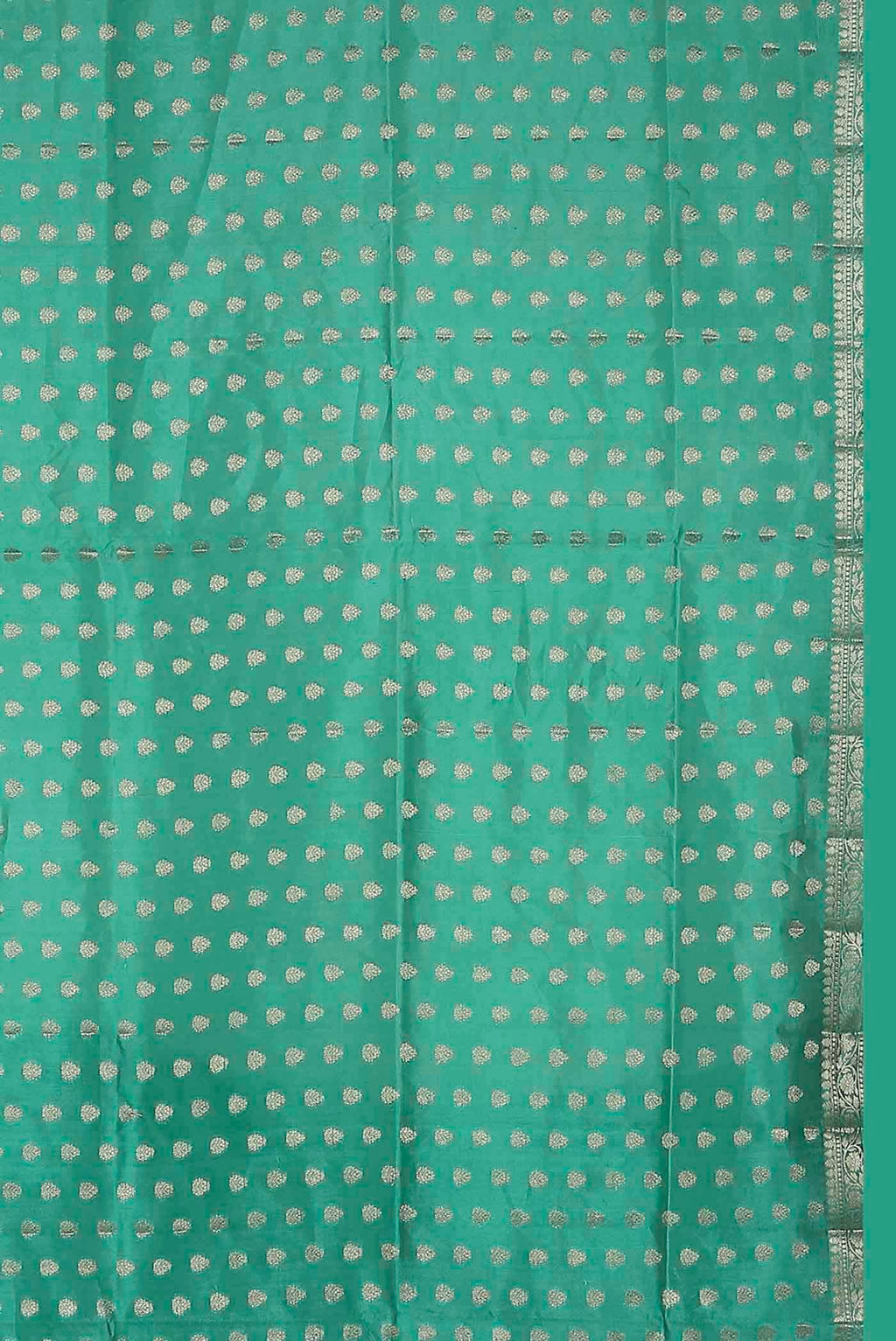 Sea Green Banarasi Raw Silk Saree