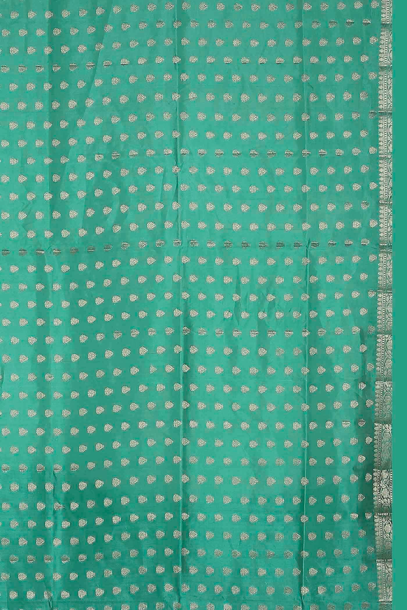 Sea Green Banarasi Raw Silk Saree