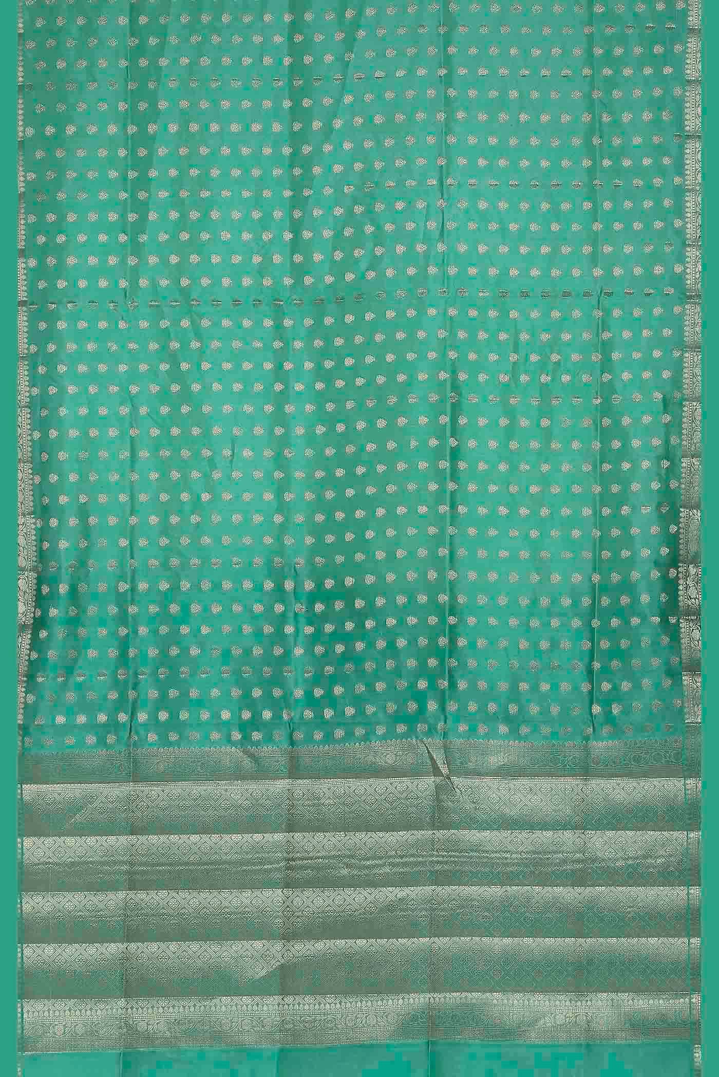 Sea Green Banarasi Raw Silk Saree