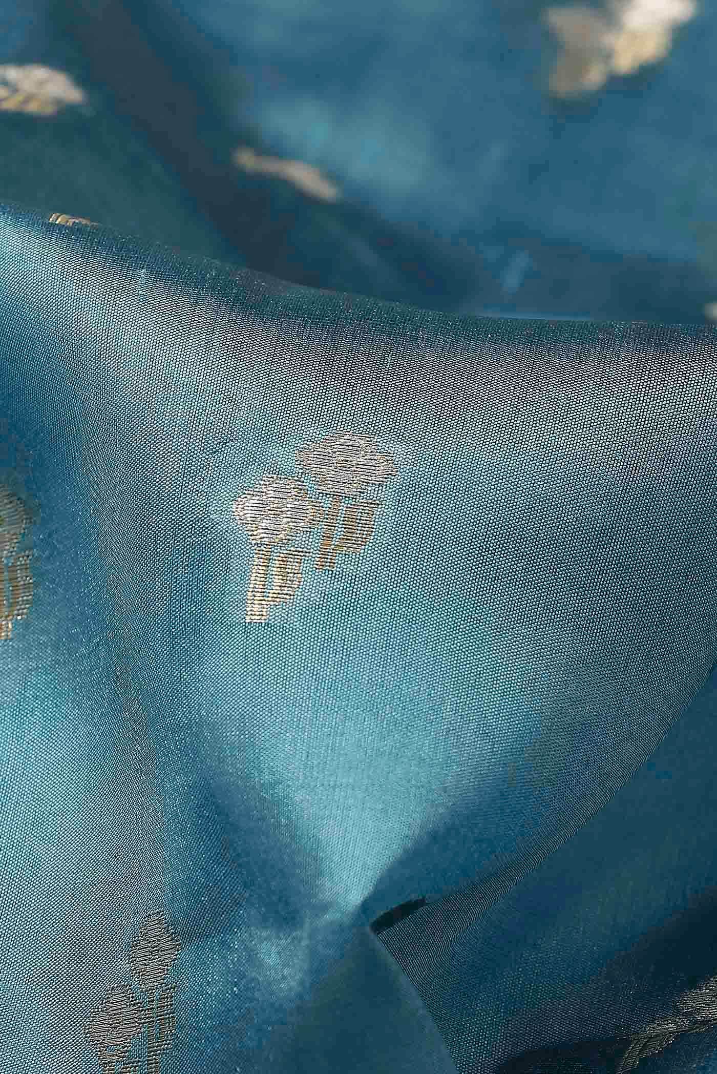 Blue Banarasi Raw Silk Saree