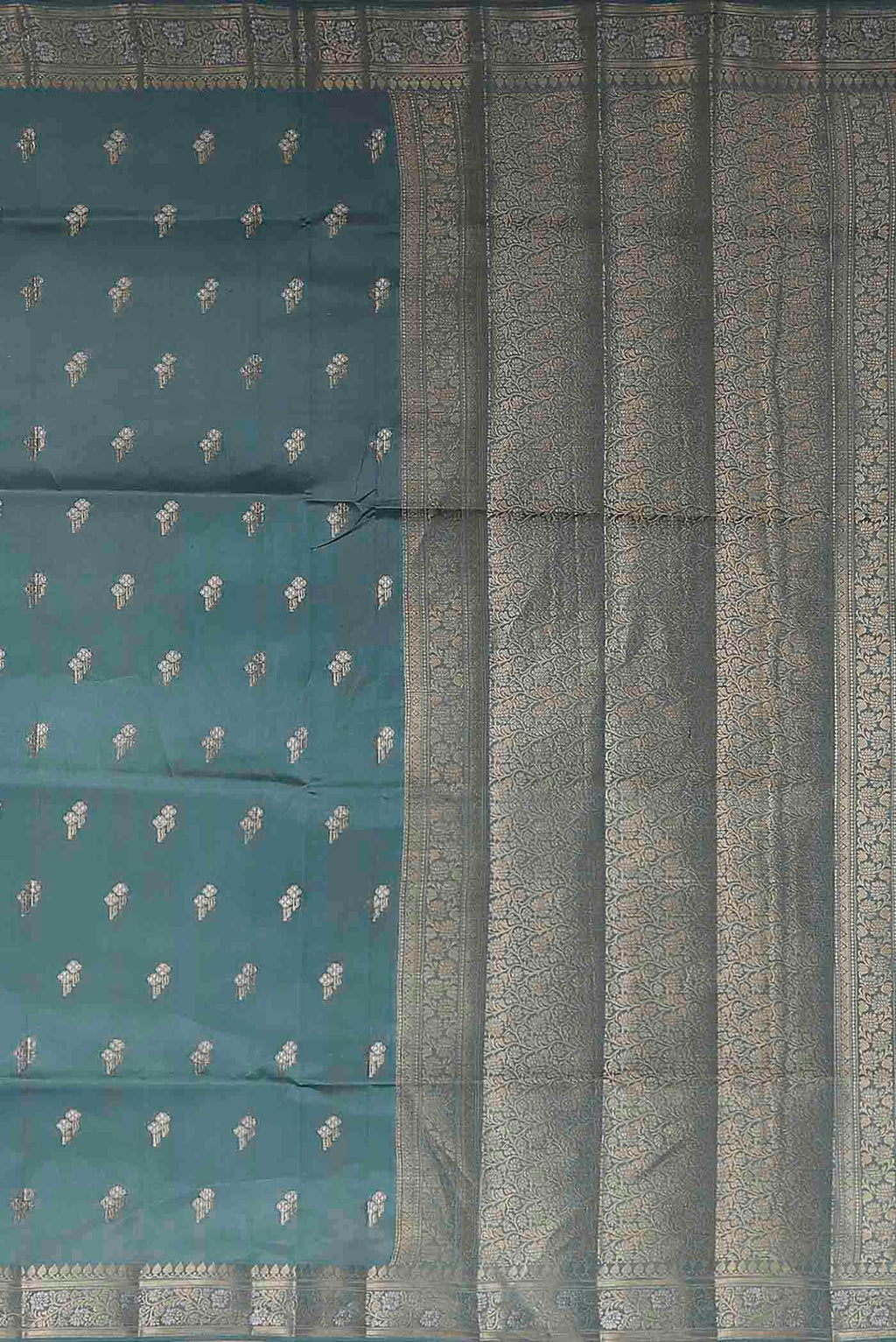 Blue Banarasi Raw Silk Saree