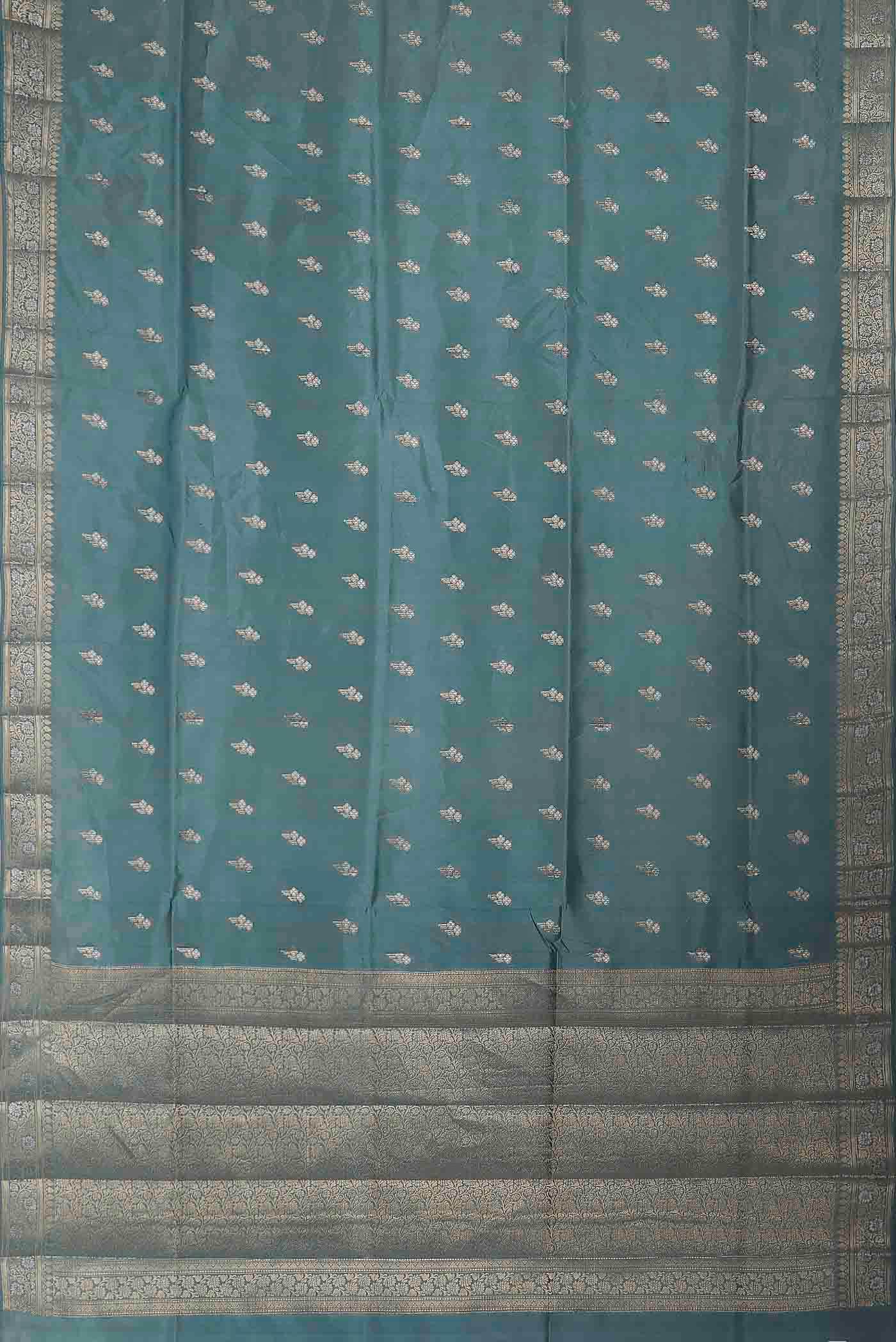 Blue Banarasi Raw Silk Saree